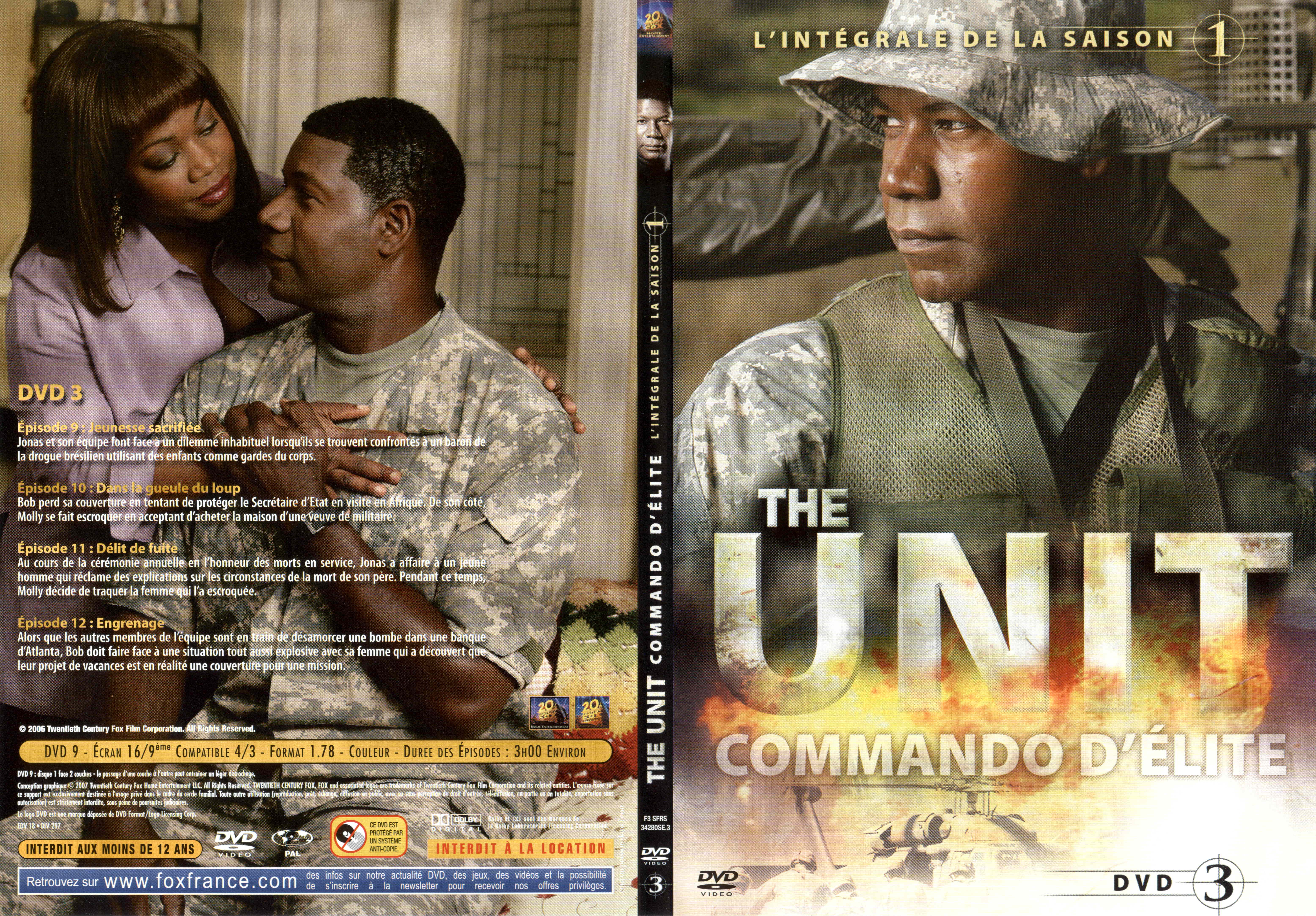 Jaquette DVD The unit saison 1 DVD 3