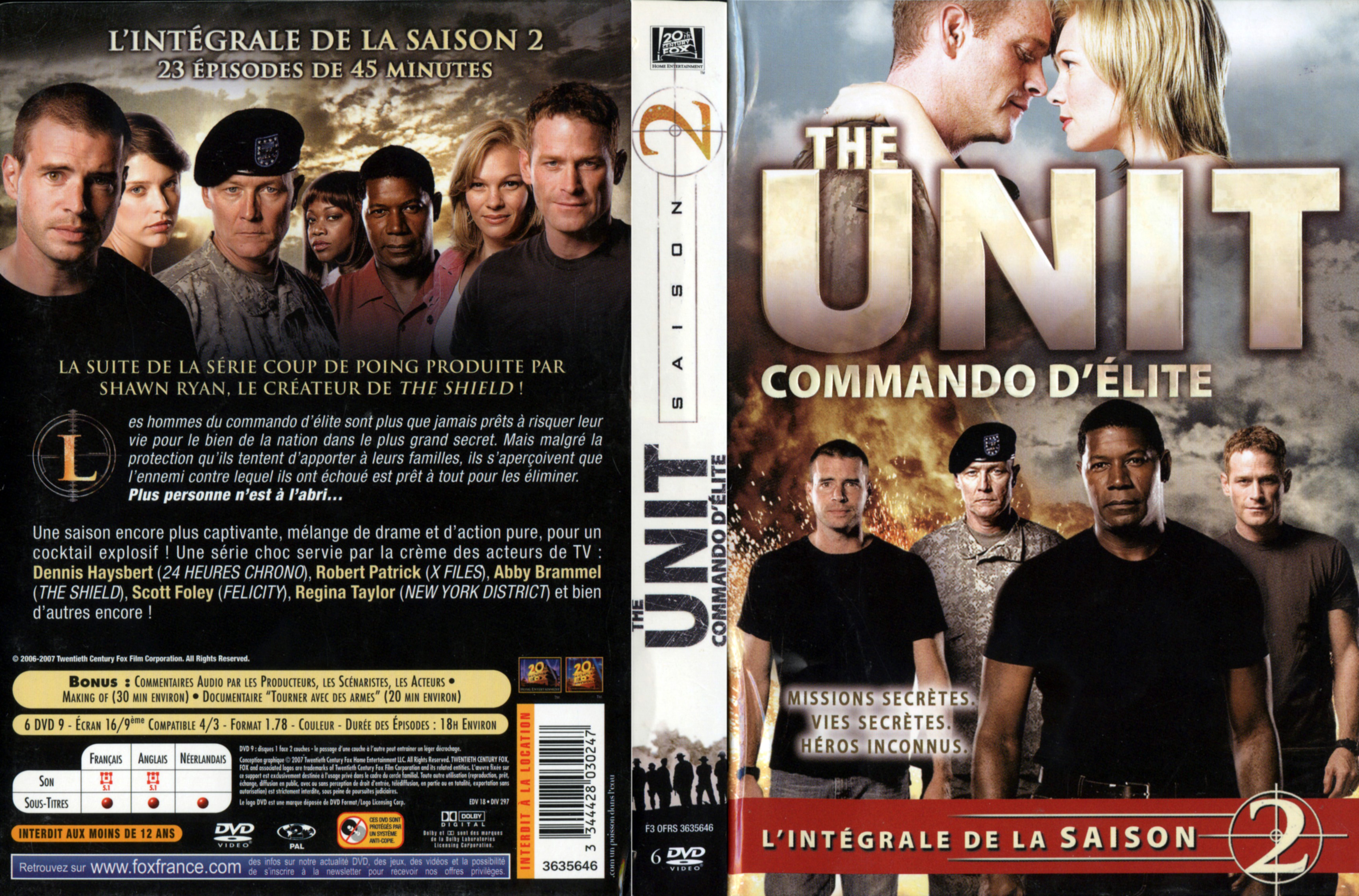 Jaquette DVD The unit saison 2 COFFRET