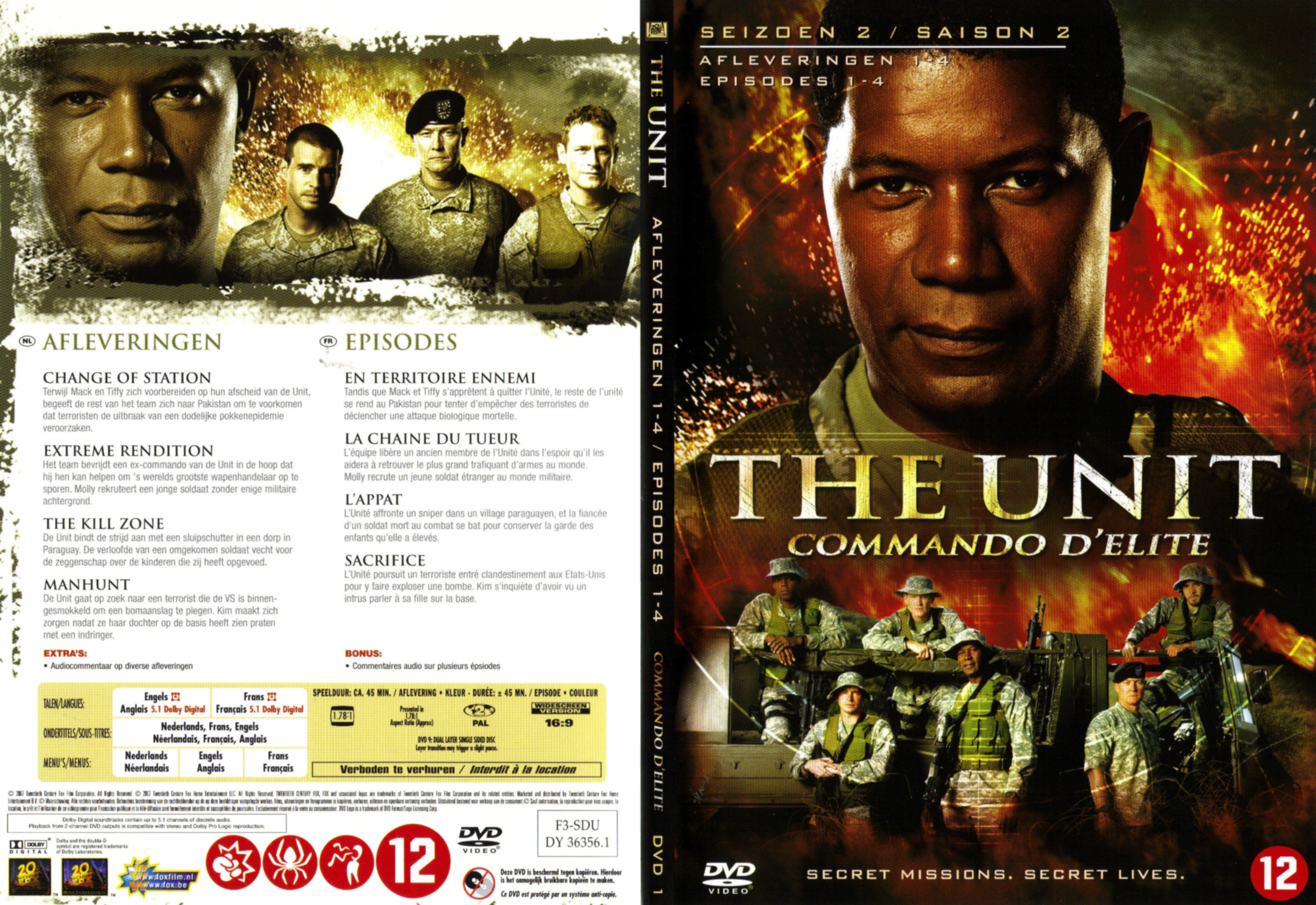 Jaquette DVD The unit saison 2 DVD 1