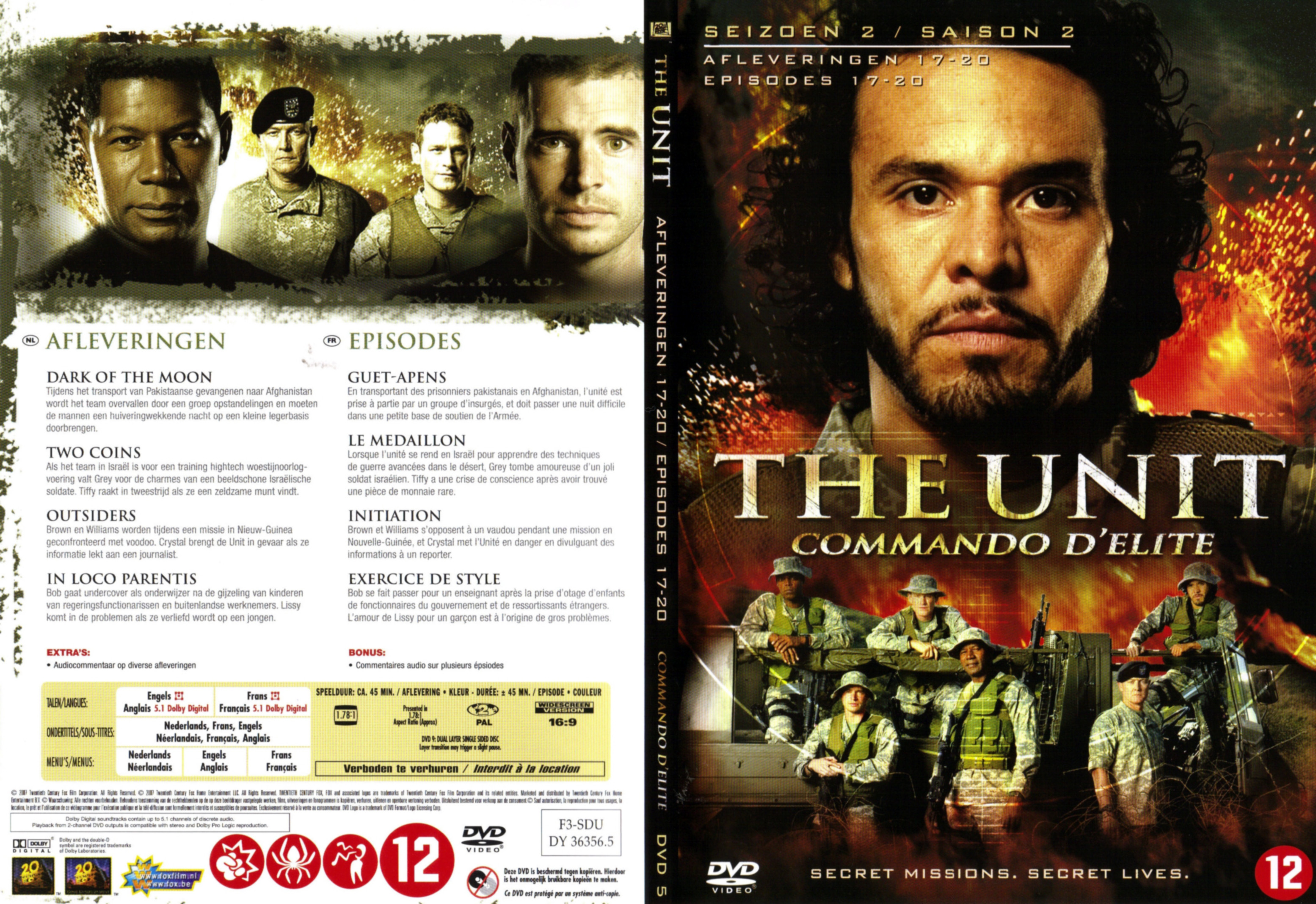 Jaquette DVD The unit saison 2 DVD 5