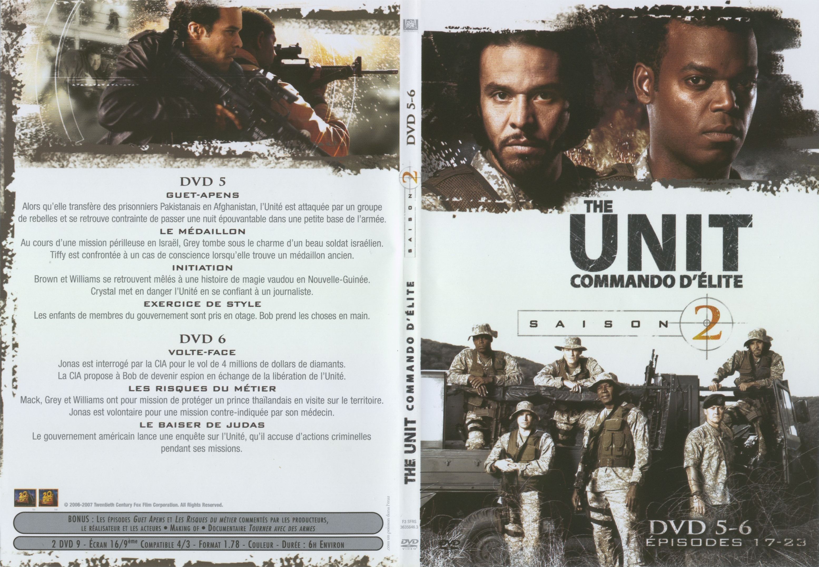 Jaquette DVD The unit saison 2 DVD 5-6