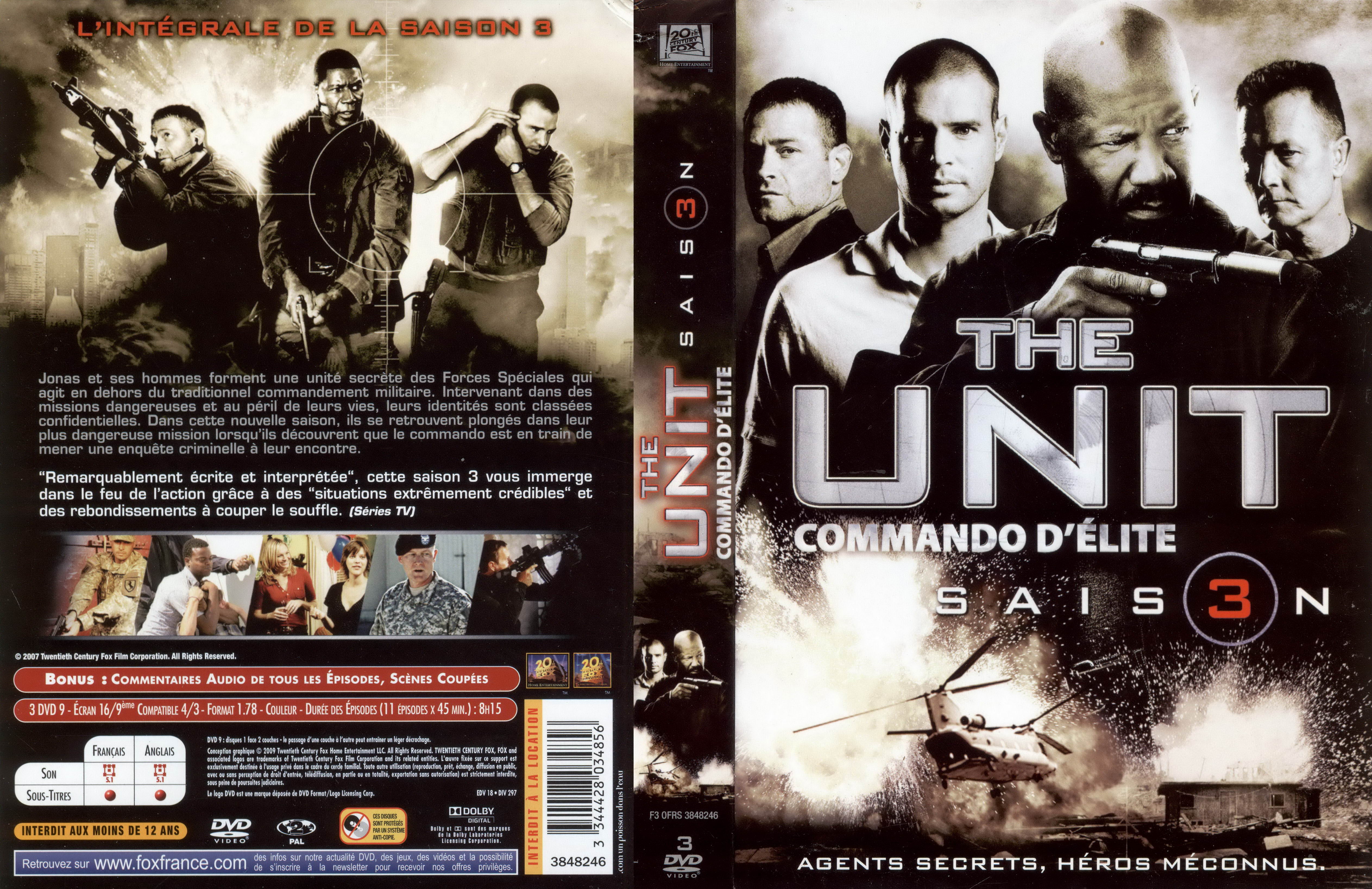 Jaquette DVD The unit saison 3 COFFRET