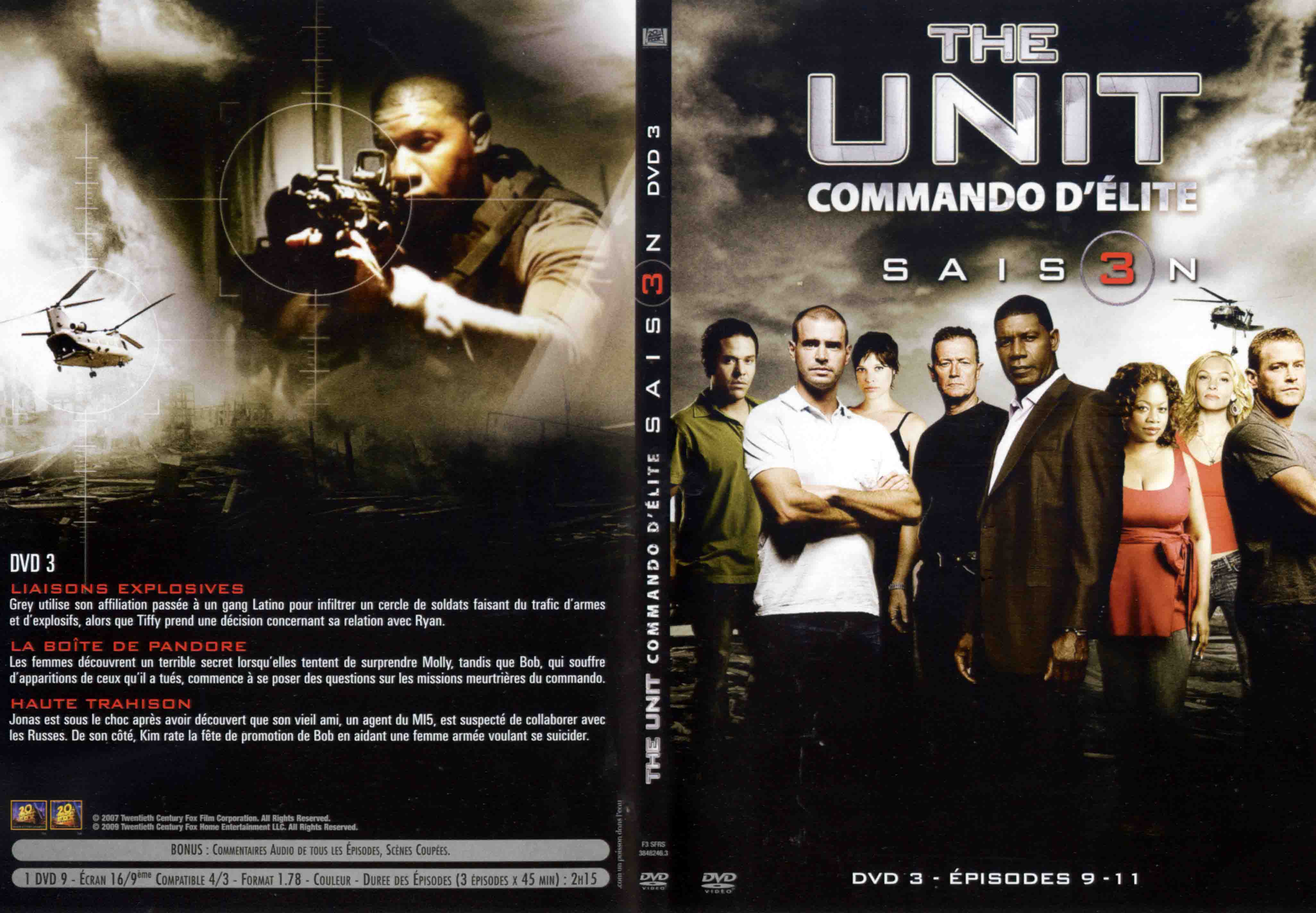 Jaquette DVD The unit saison 3 DVD 3