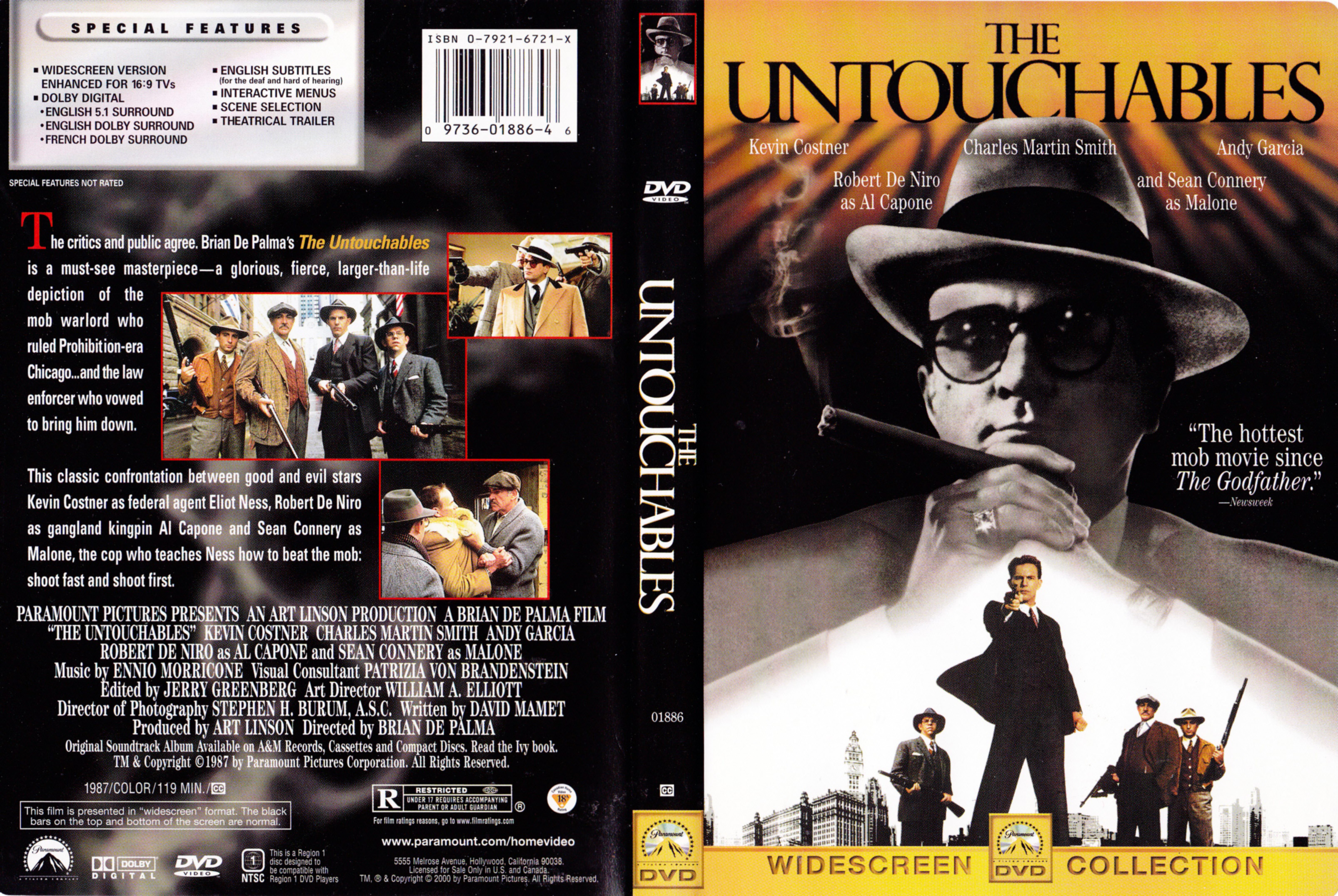 Jaquette DVD The untouchables (Canadienne)