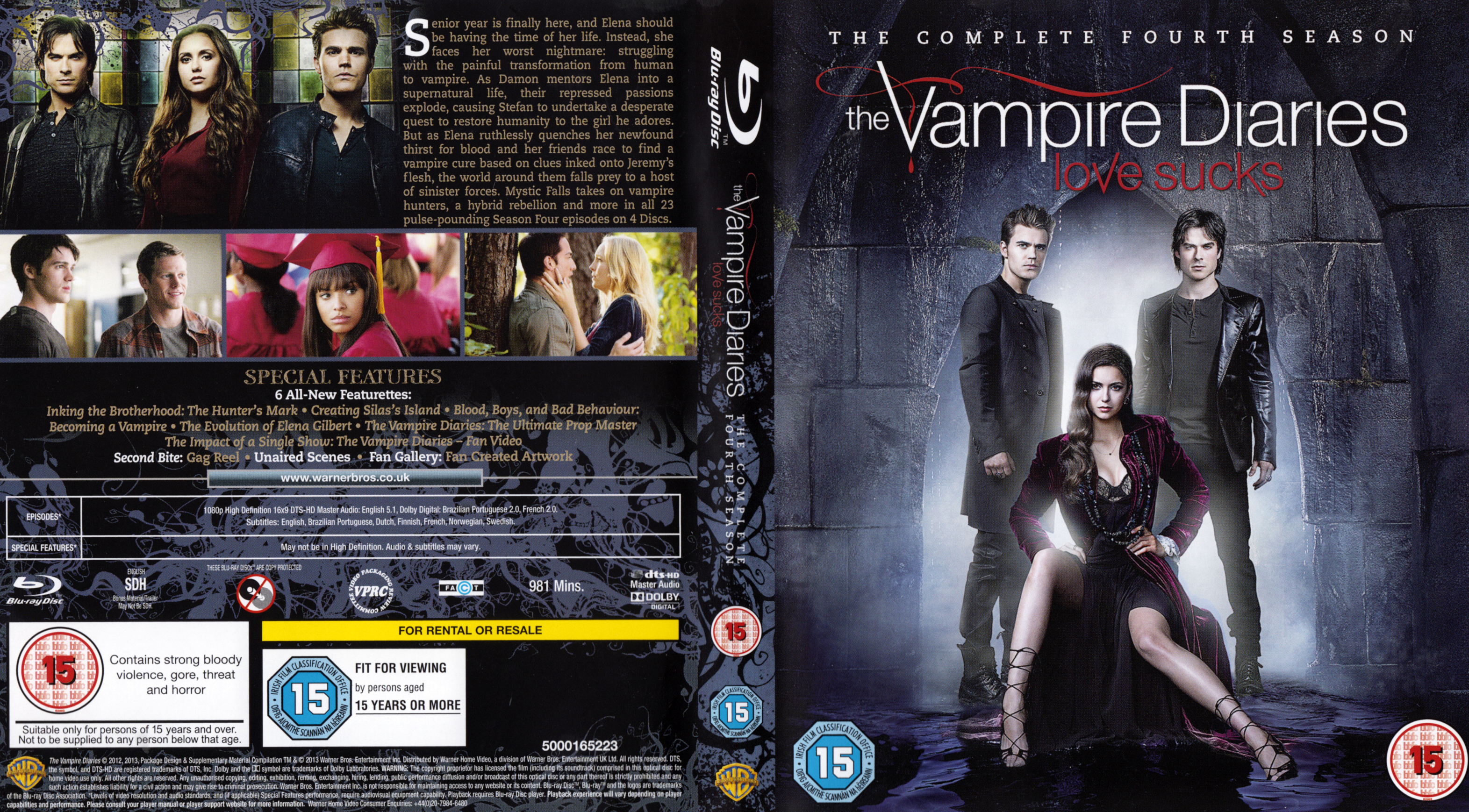 Jaquette DVD The vampire diaries Saison 4 Zone 1