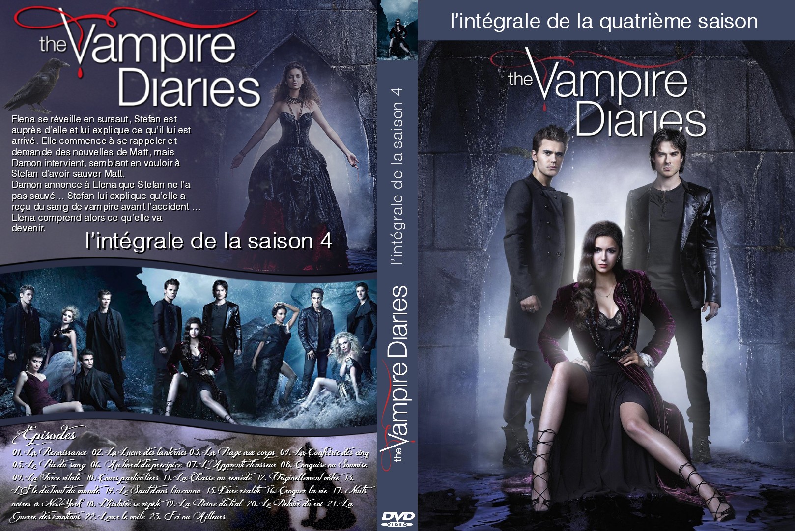 Jaquette DVD The vampire diaries Saison 4 custom