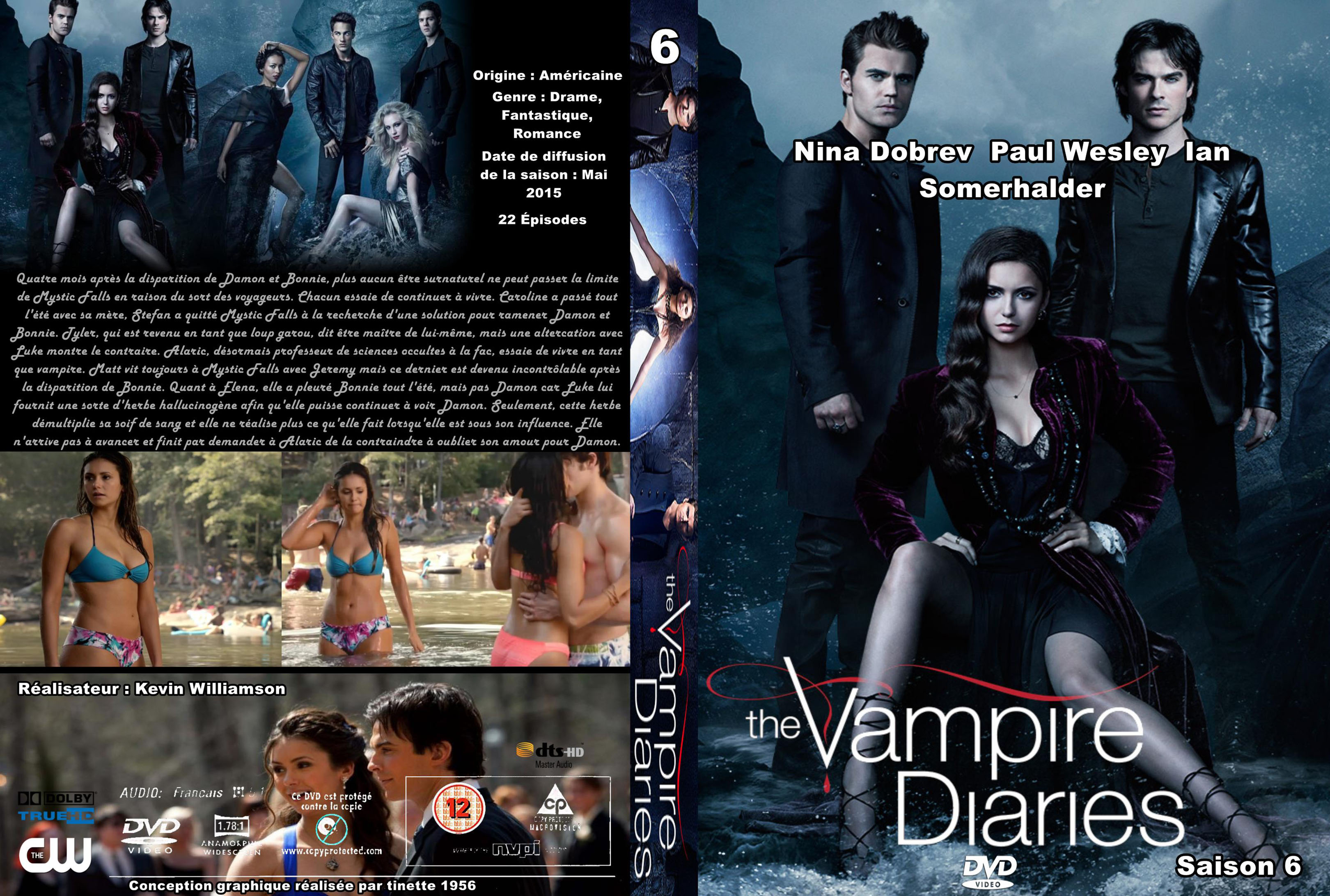 Jaquette DVD The vampire diaries Saison 6 custom