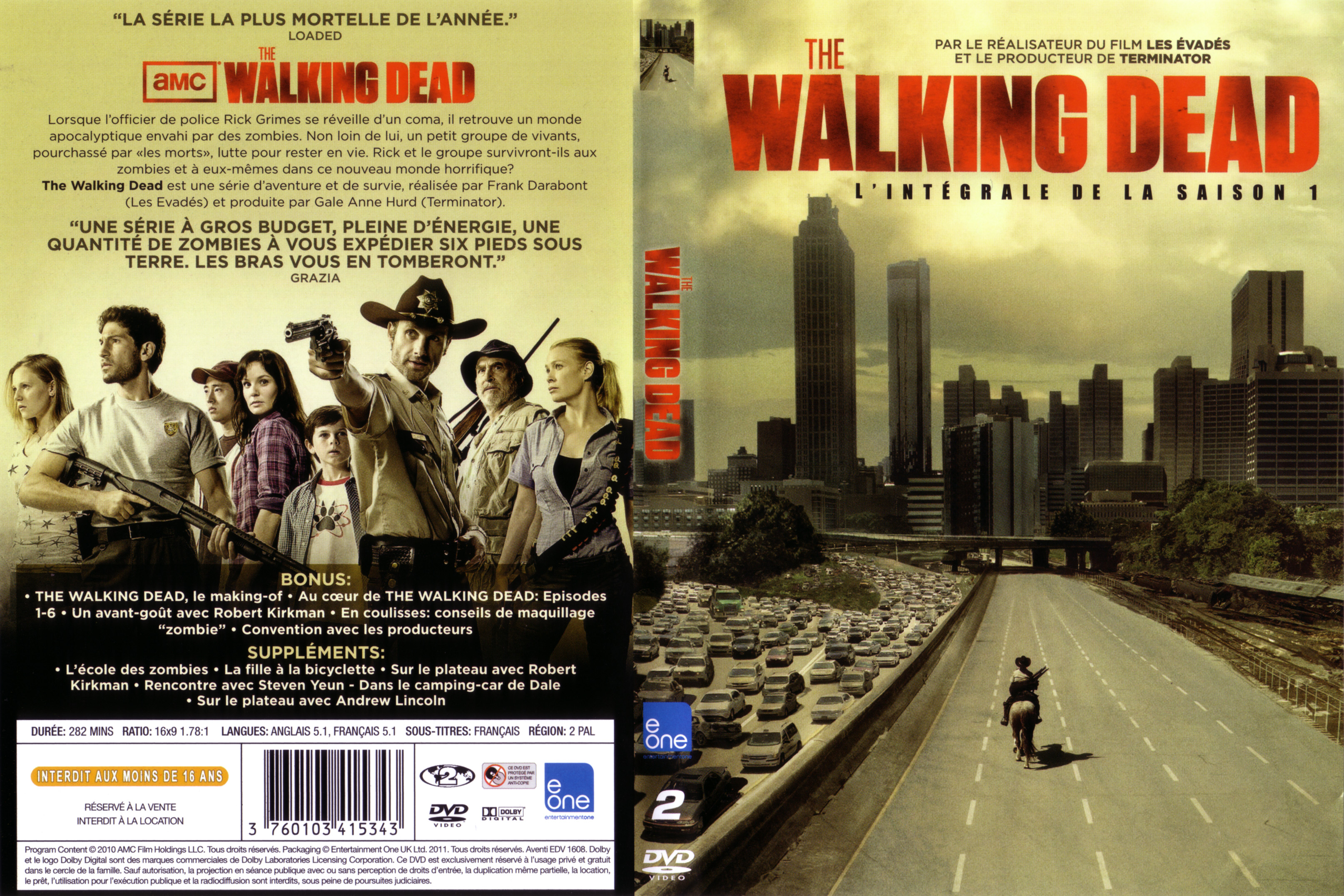 Jaquette DVD The walking dead Saison 1