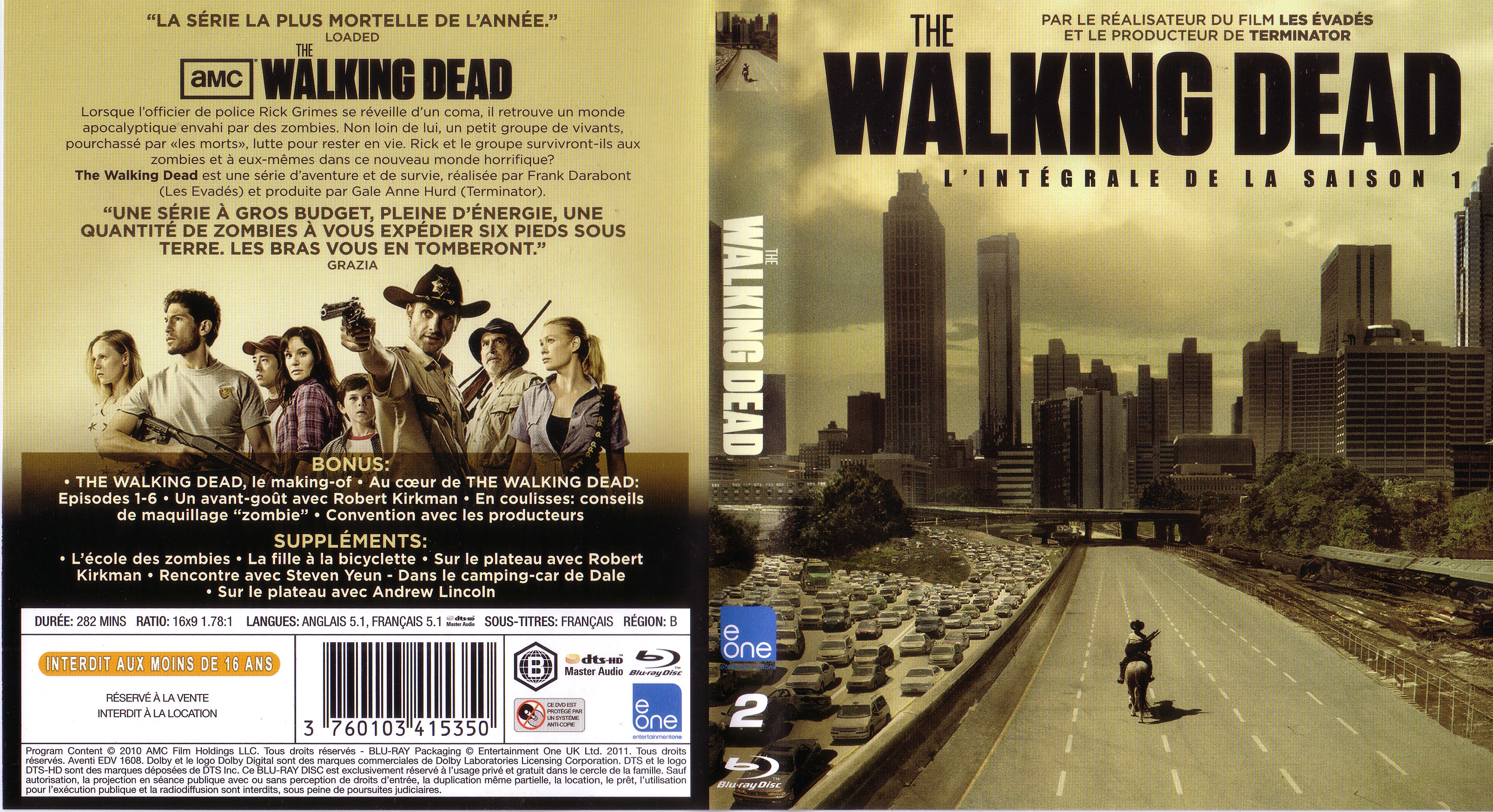 Jaquette DVD The walking dead Saison 1 (BLU-RAY)
