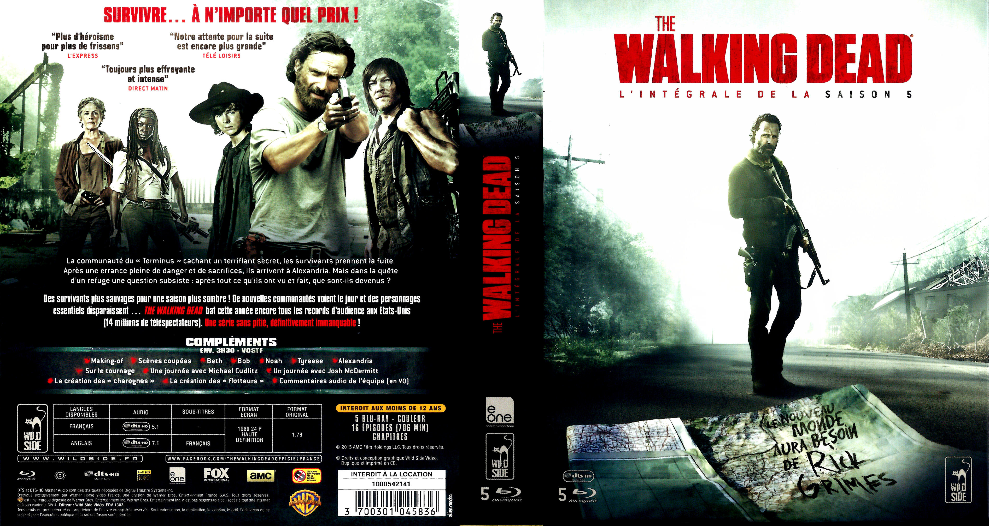 Jaquette DVD The walking dead saison 5 (BLU-RAY)
