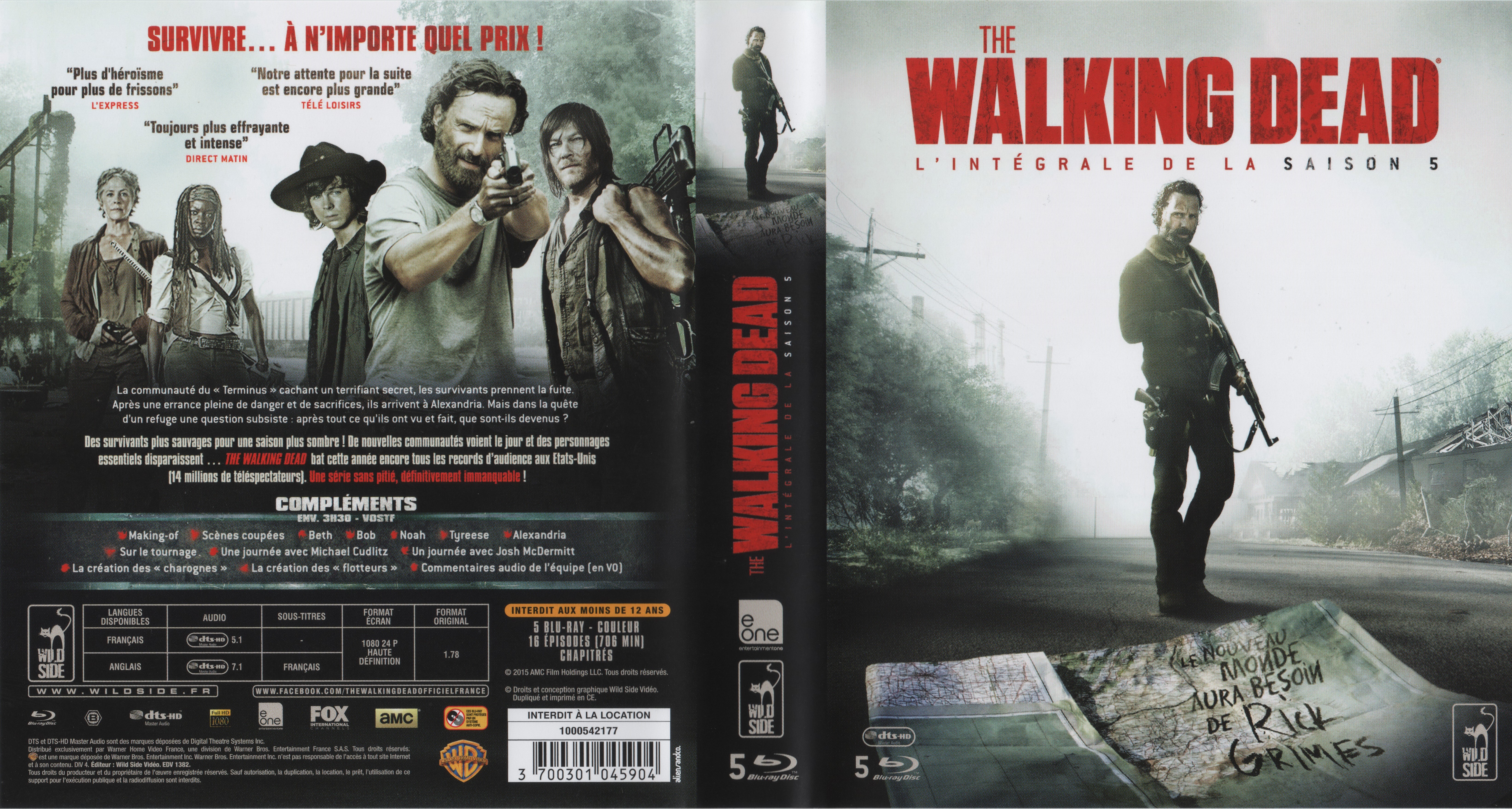 Jaquette DVD The walking dead saison 5 (BLU-RAY) v2