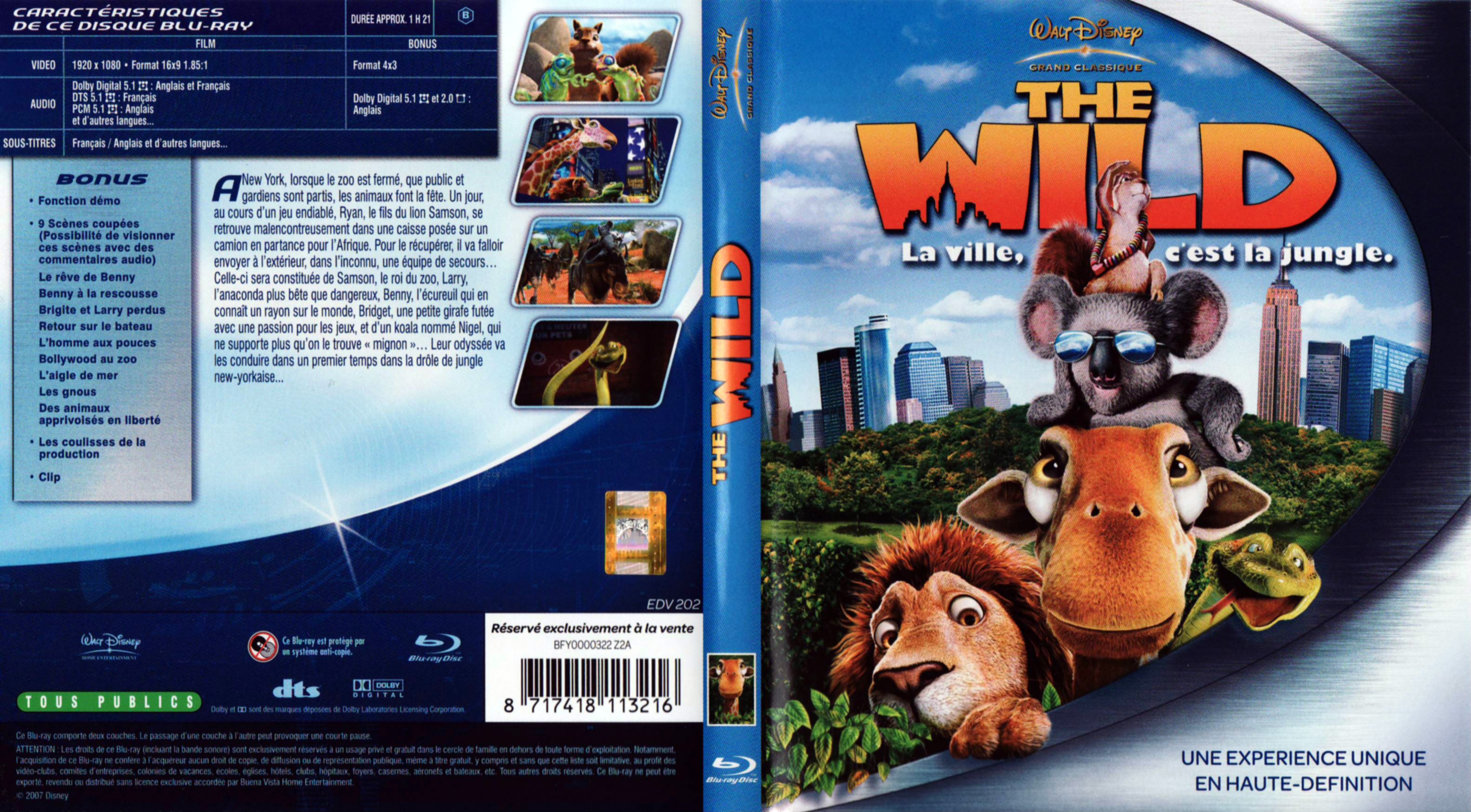 Jaquette DVD The wild (BLU-RAY)