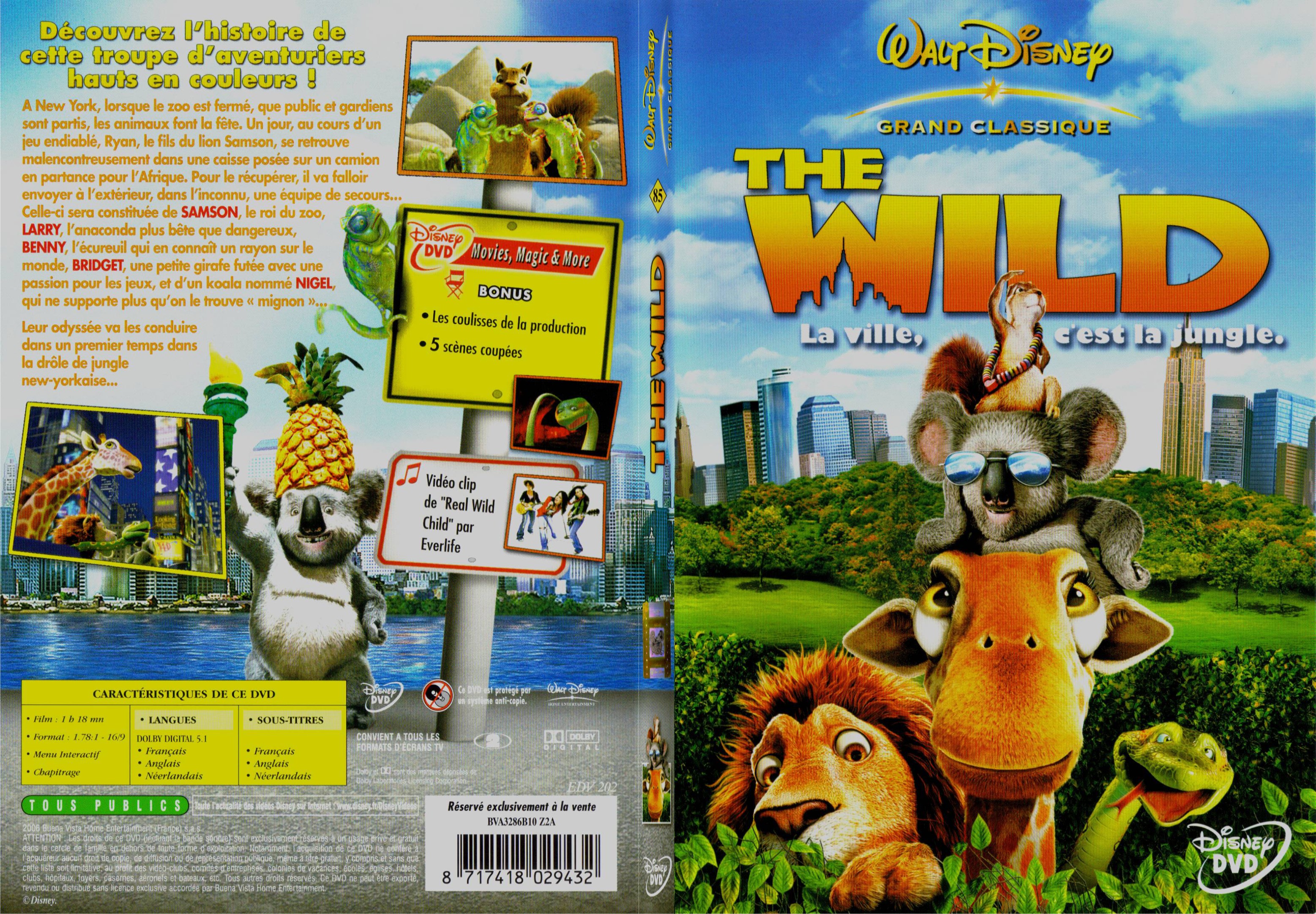 Jaquette DVD The wild - SLIM