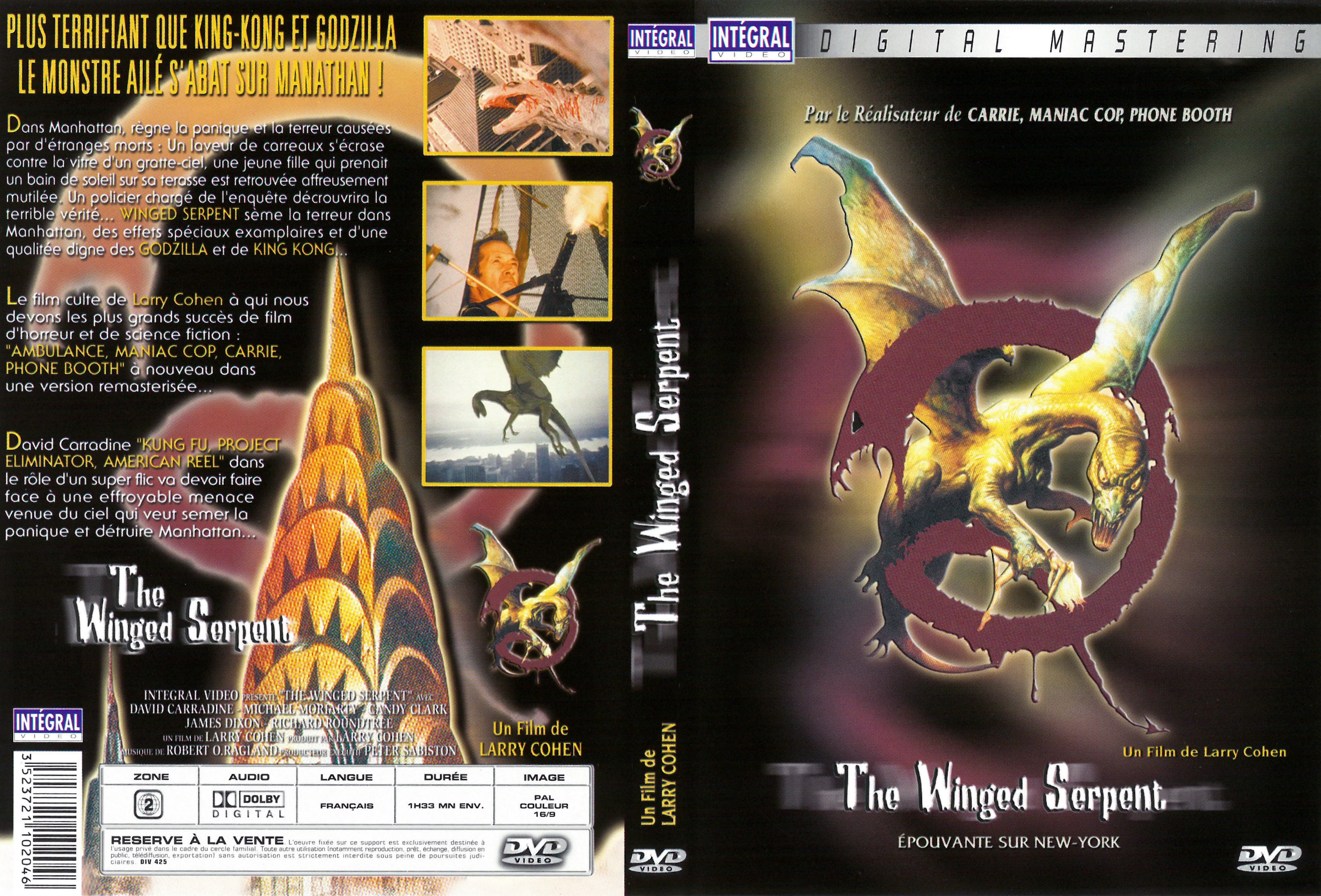 Jaquette DVD The winged serpent
