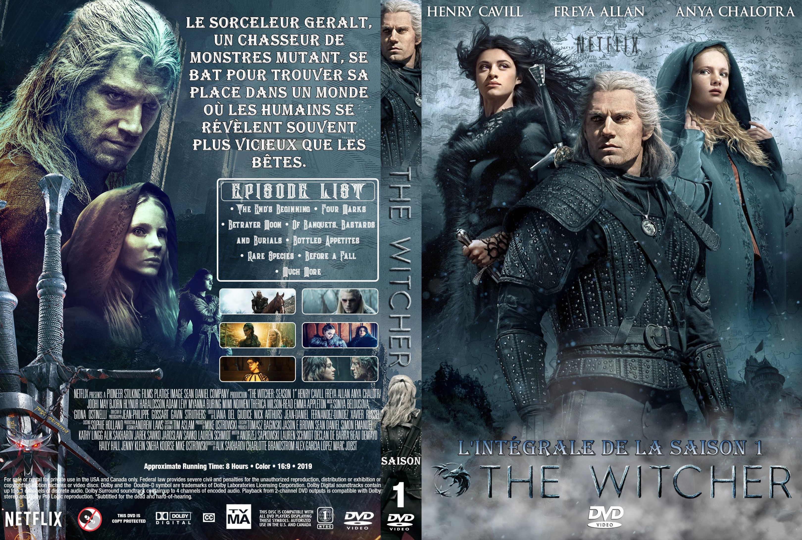 Jaquette DVD The witcher saison 1 custom v2