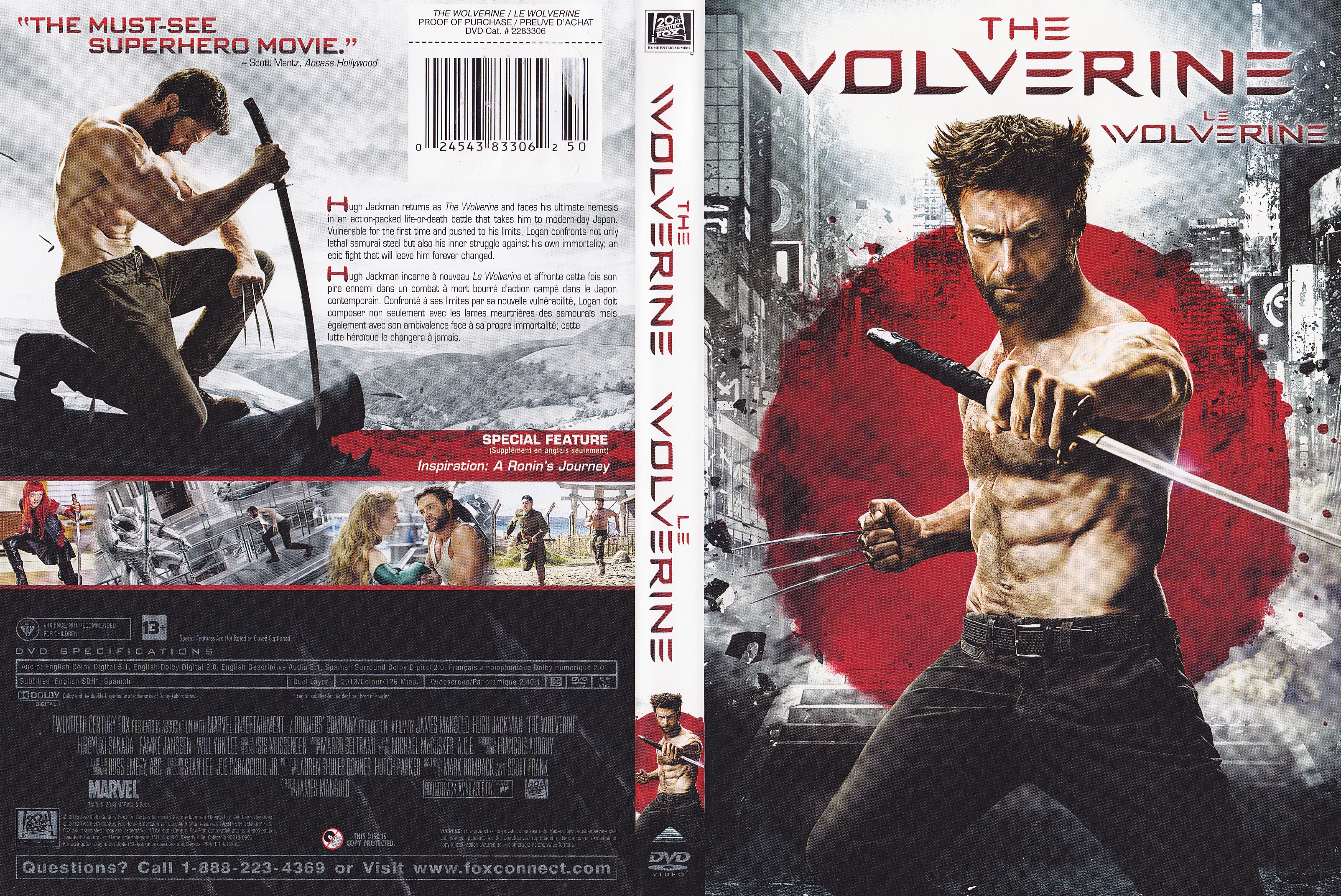 Jaquette DVD The wolverine - Le wolverine (Canadienne)