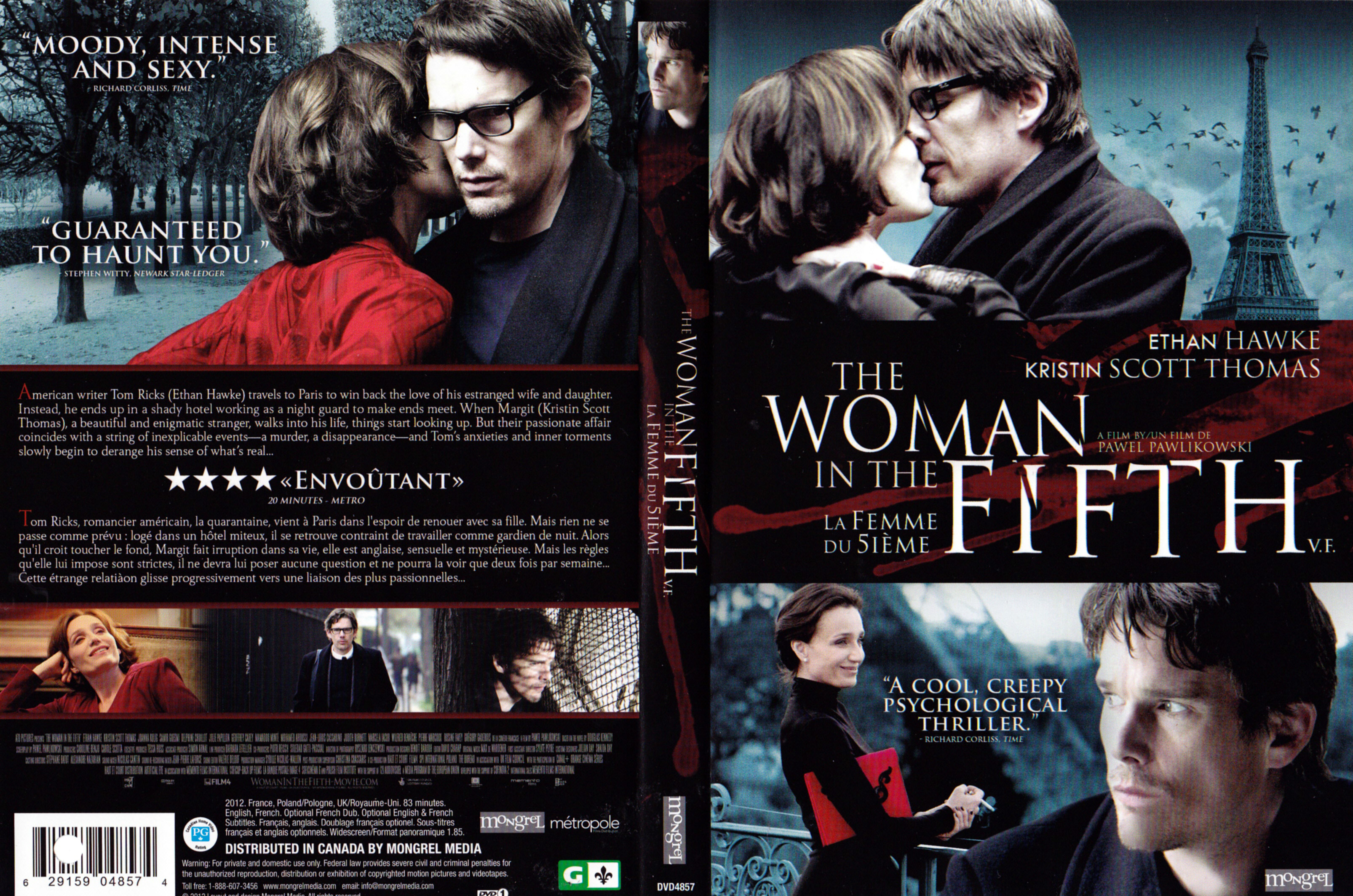 Jaquette DVD The woman in the fifth - La femme du 5 me (Canadienne)