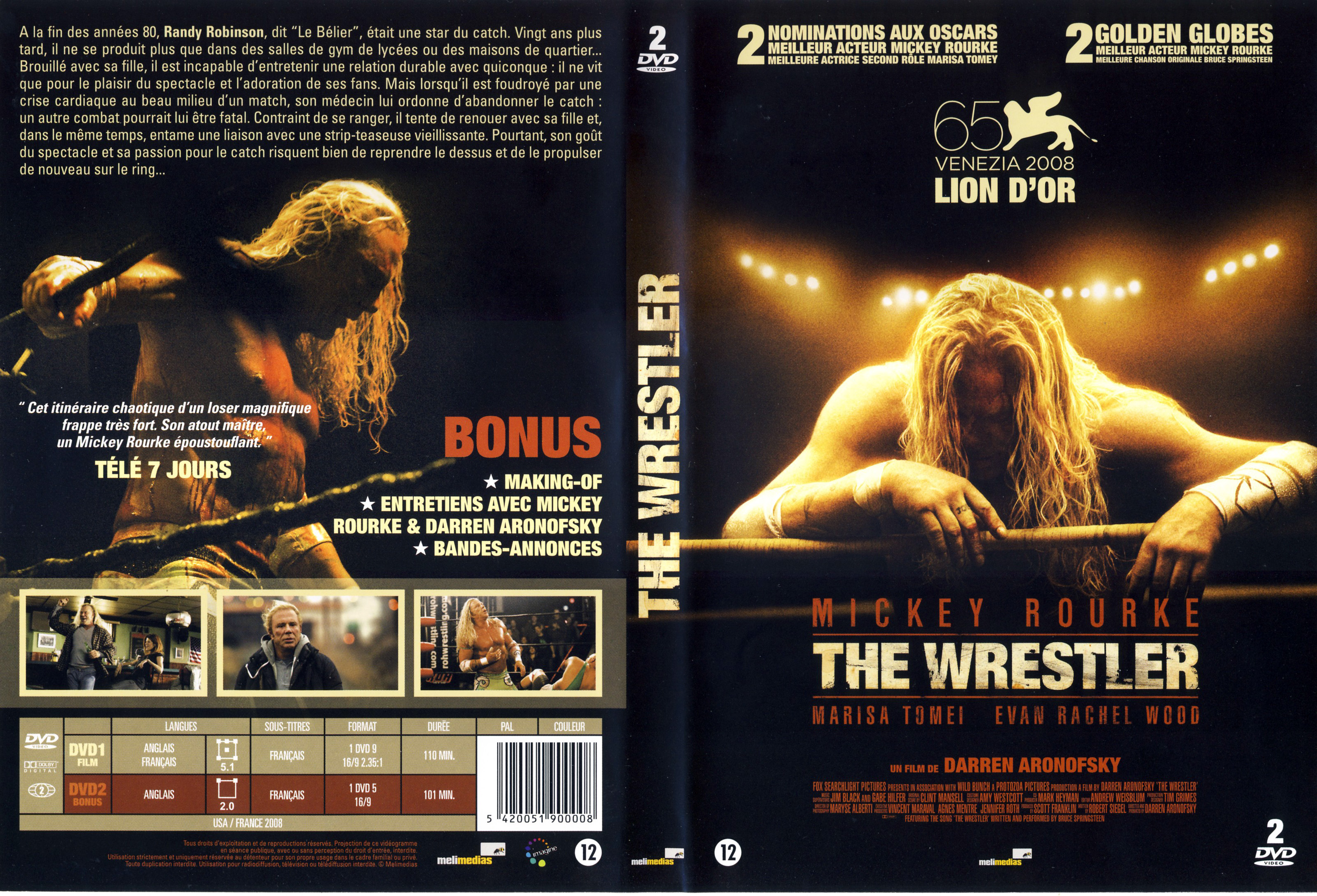 Jaquette DVD The wrestler