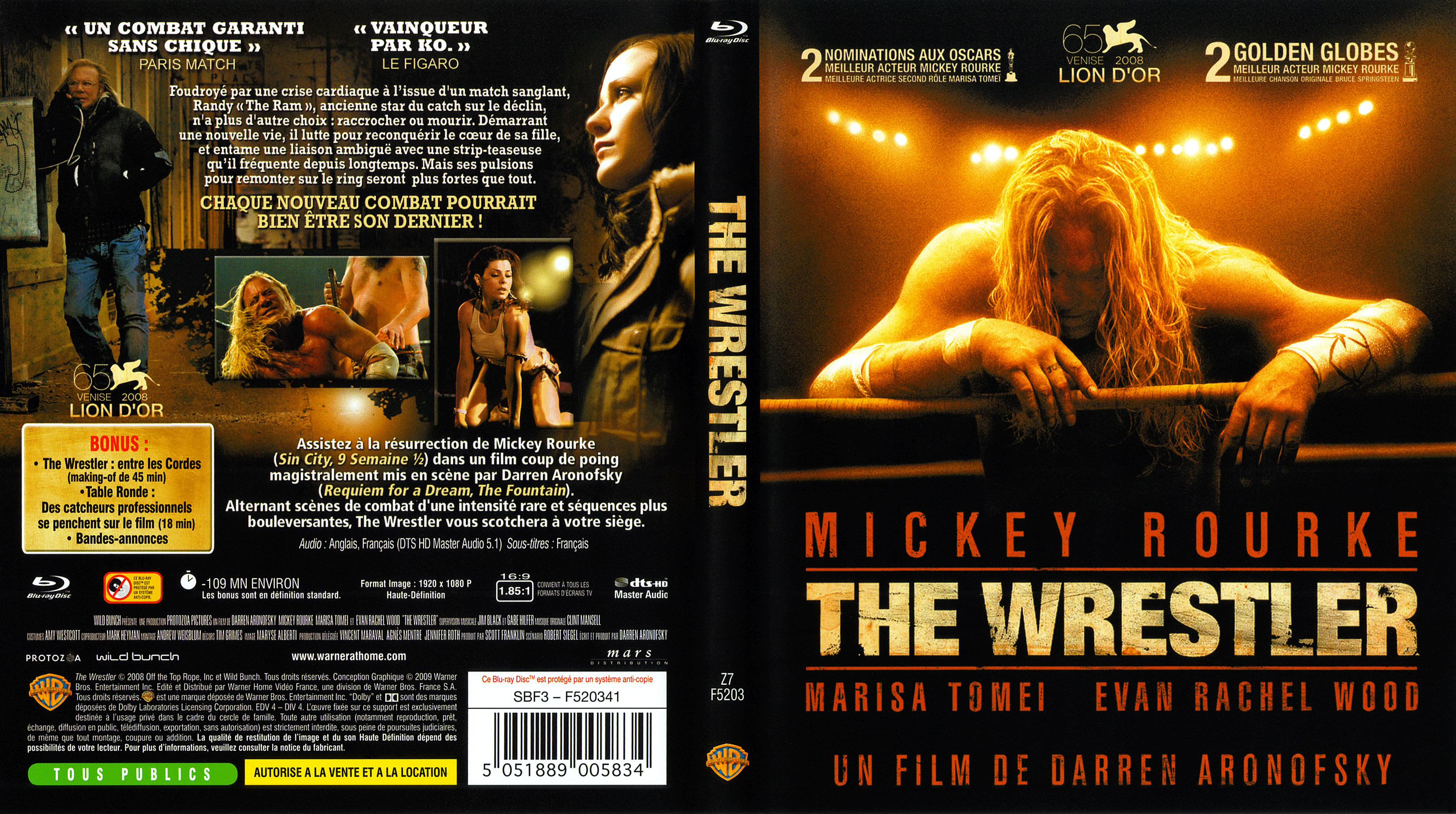 Jaquette DVD The wrestler (BLU-RAY)