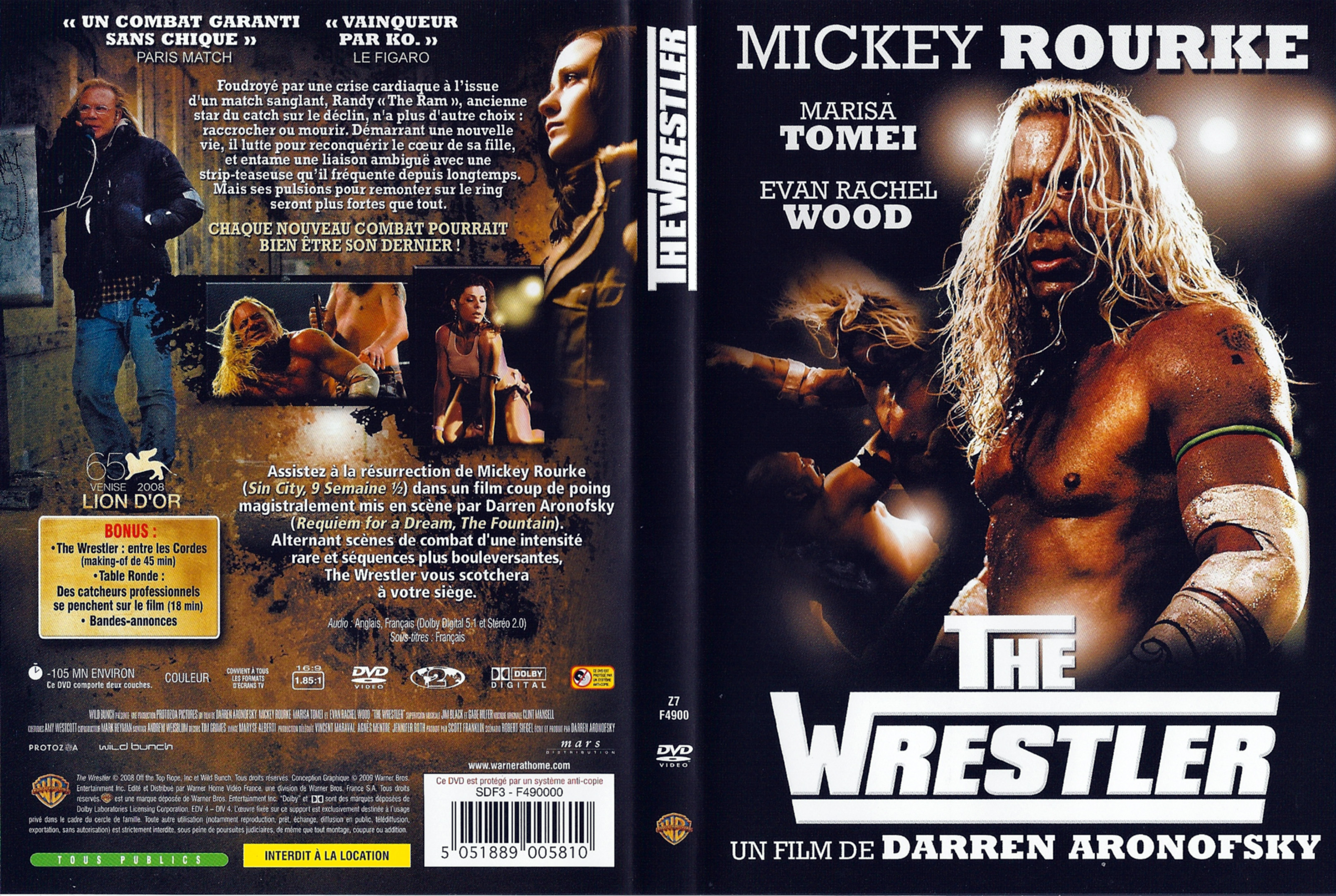 Jaquette DVD The wrestler v2