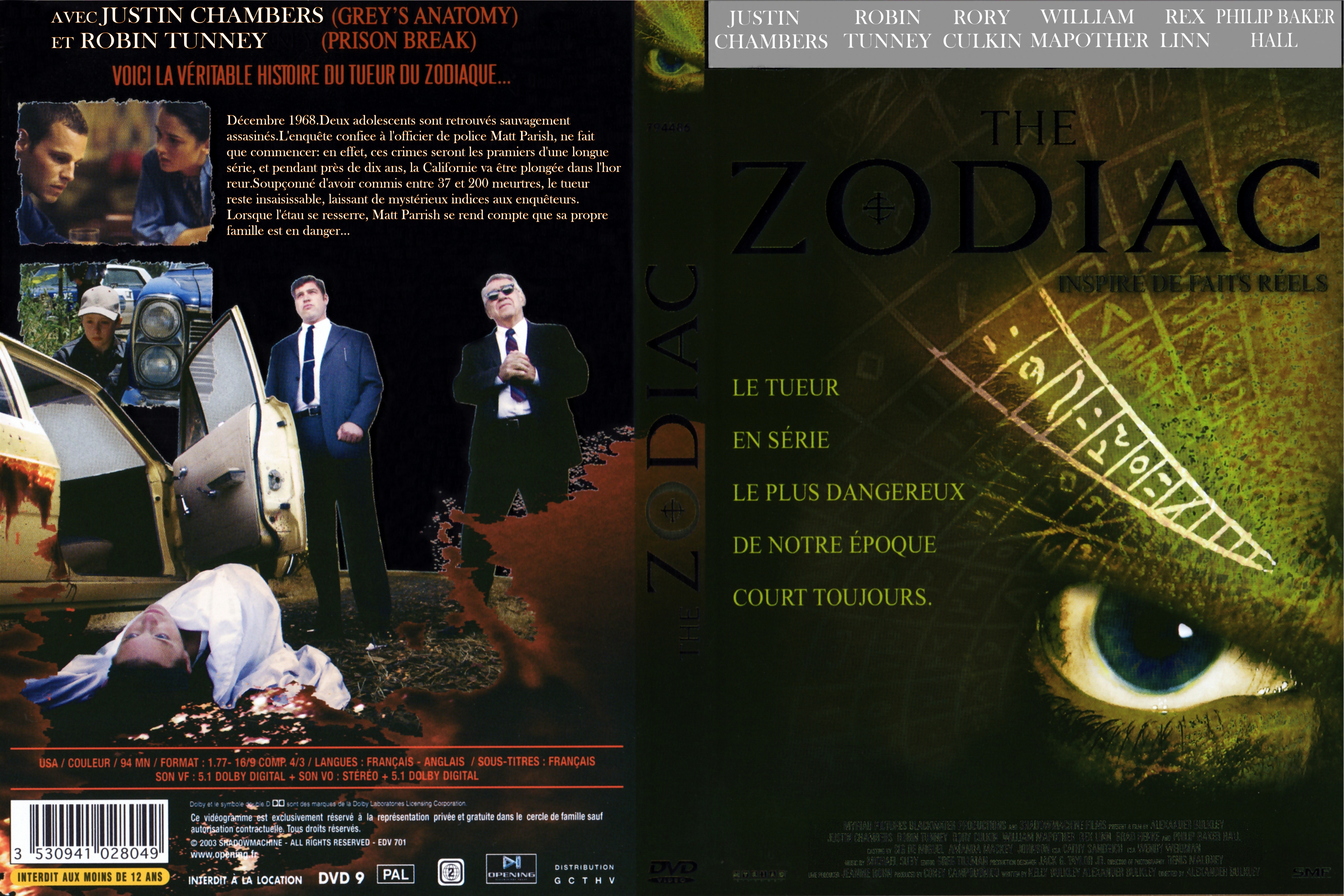 Jaquette DVD The zodiac