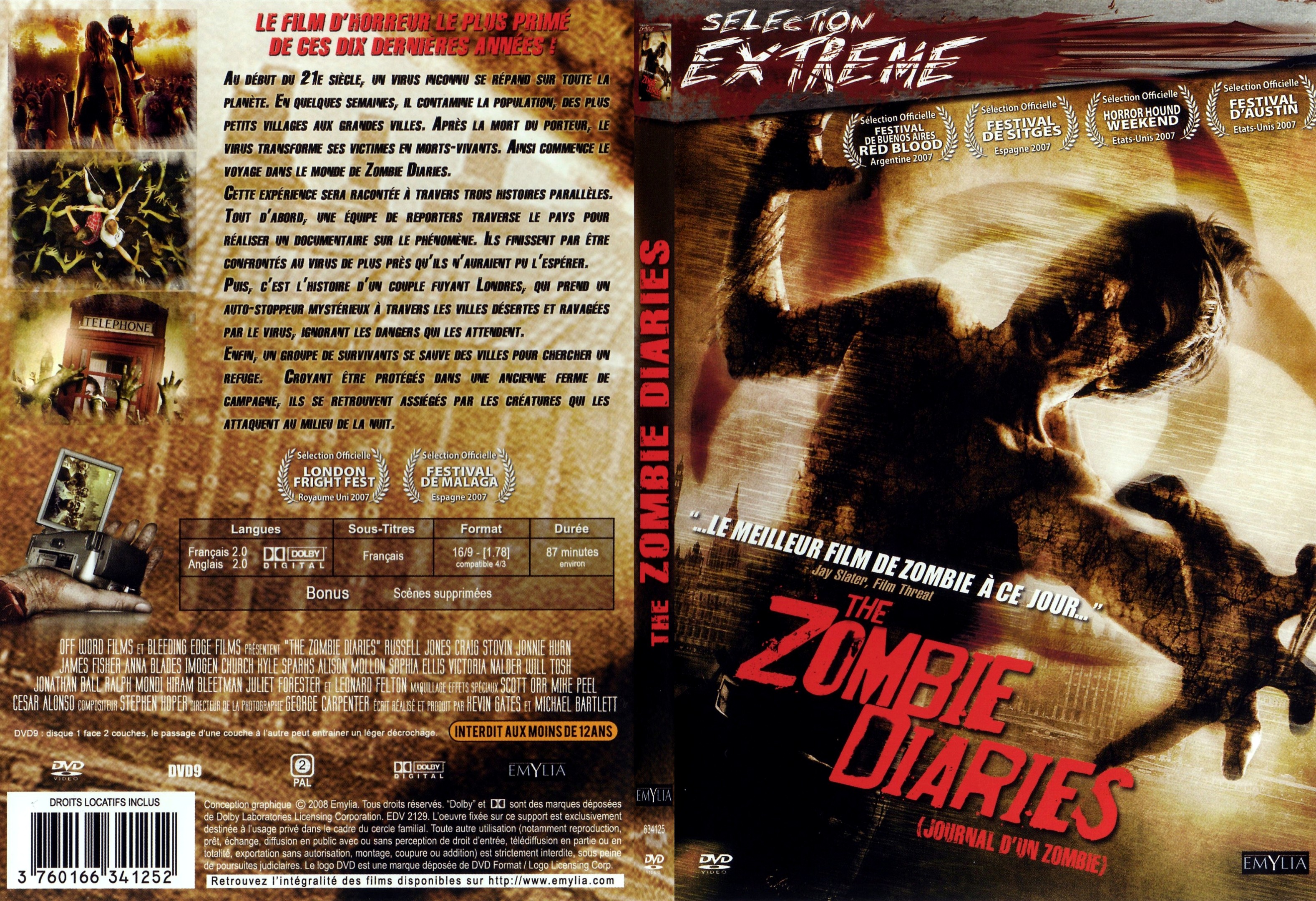 Jaquette DVD The zombie diaries - SLIM