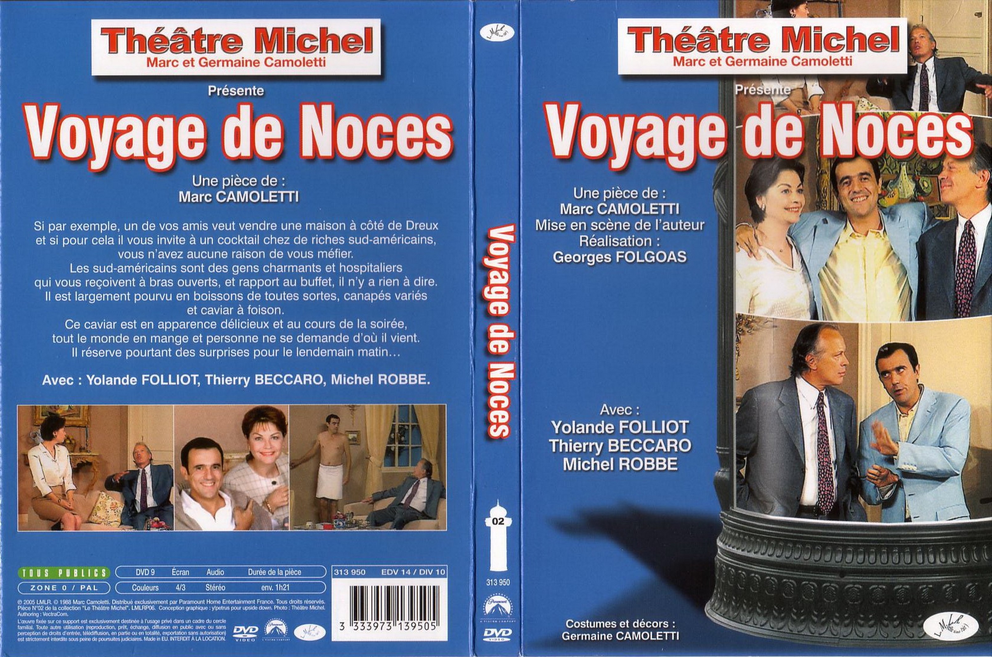 Jaquette DVD Theatre Michel - Voyage de noces