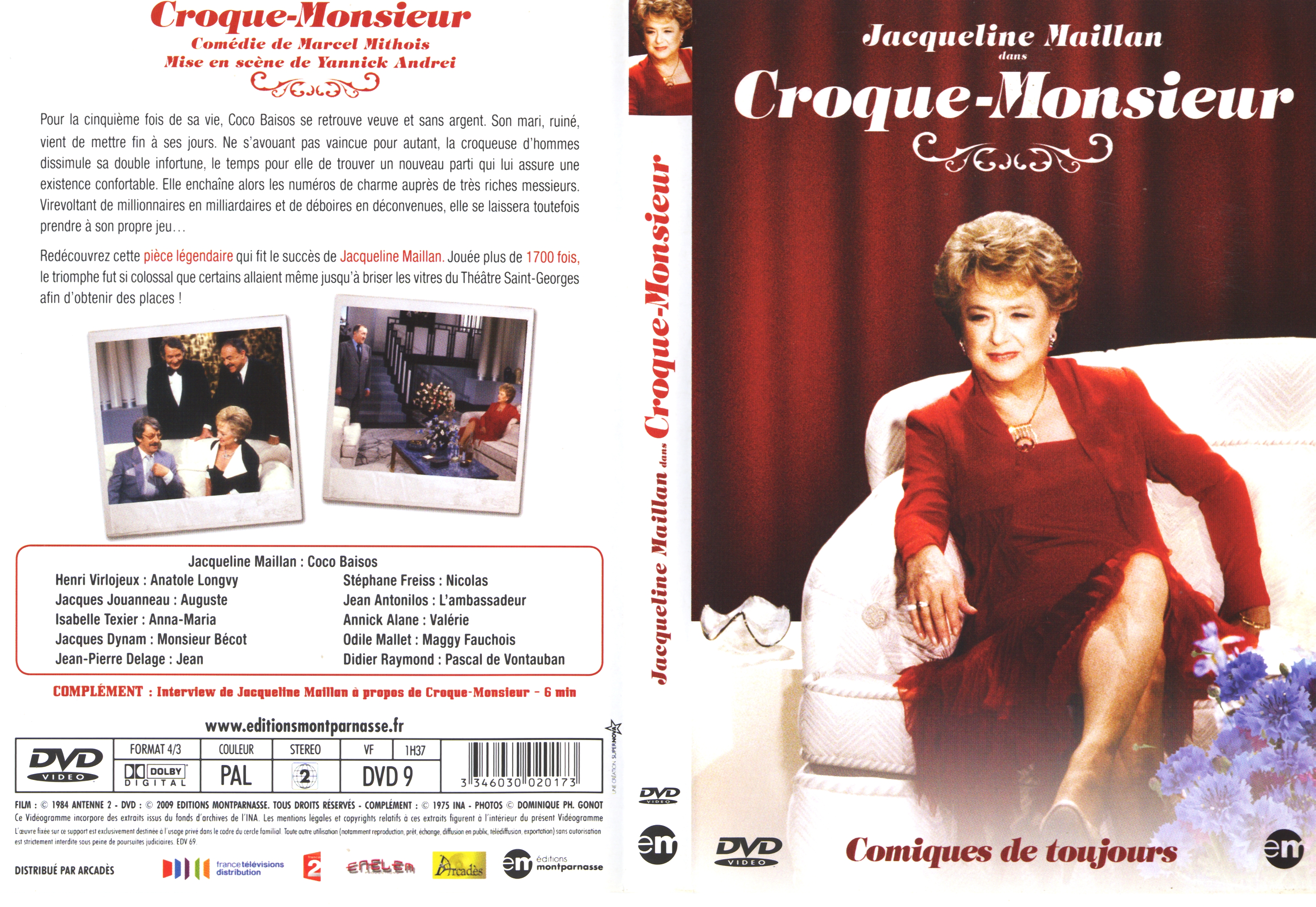 Jaquette DVD Theatre - Croque-Monsieur
