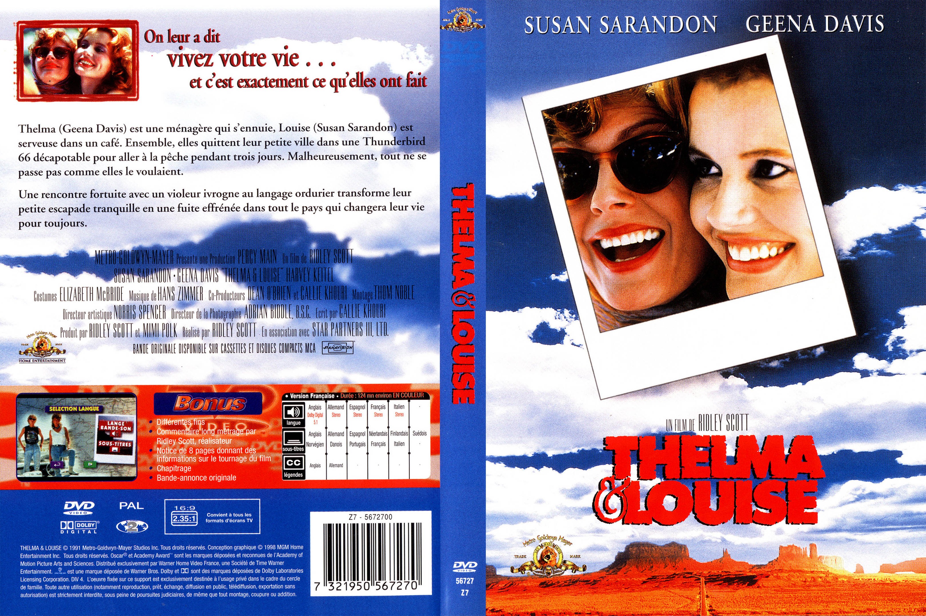 Jaquette DVD Thelma et Louise