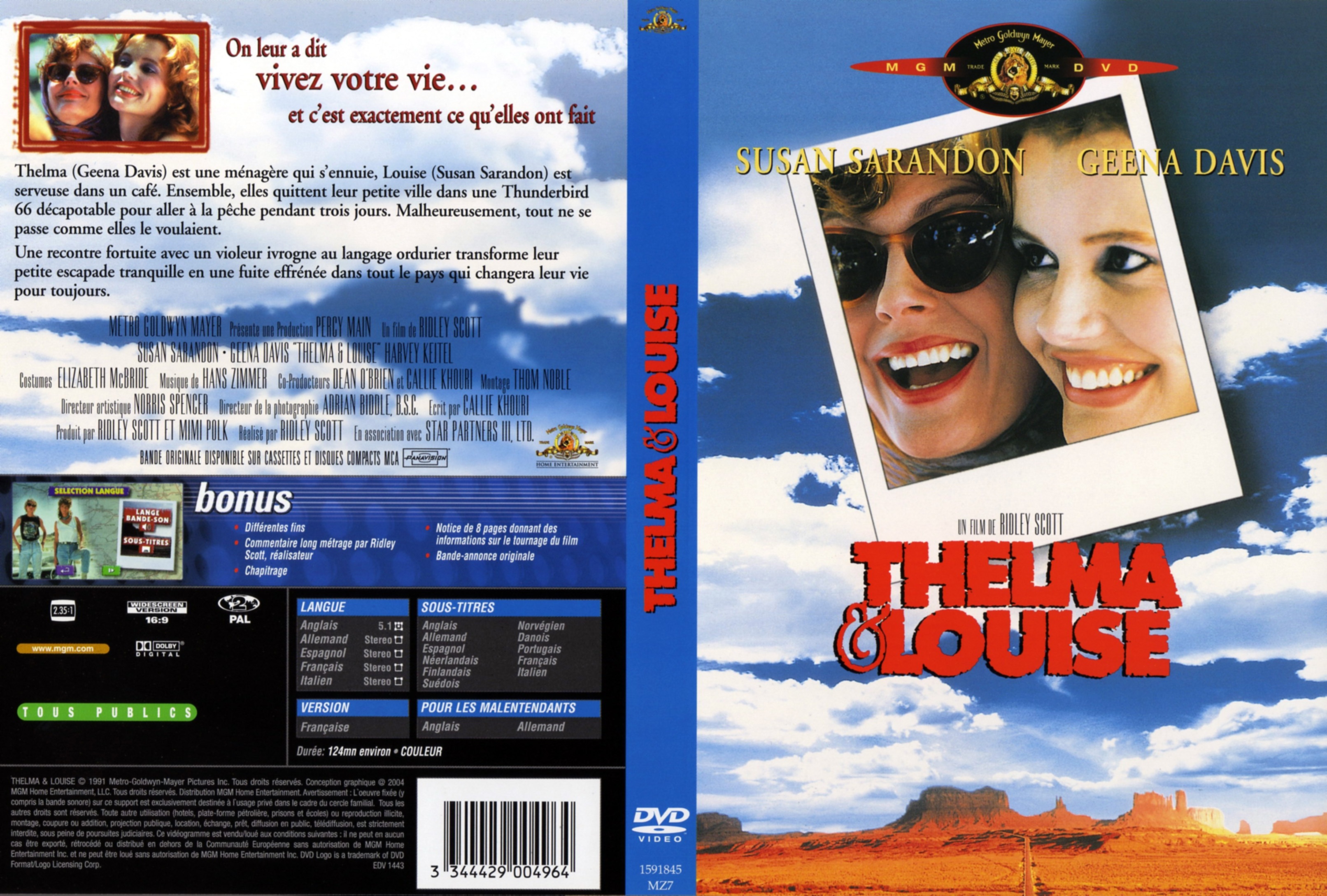Jaquette DVD Thelma et Louise v2