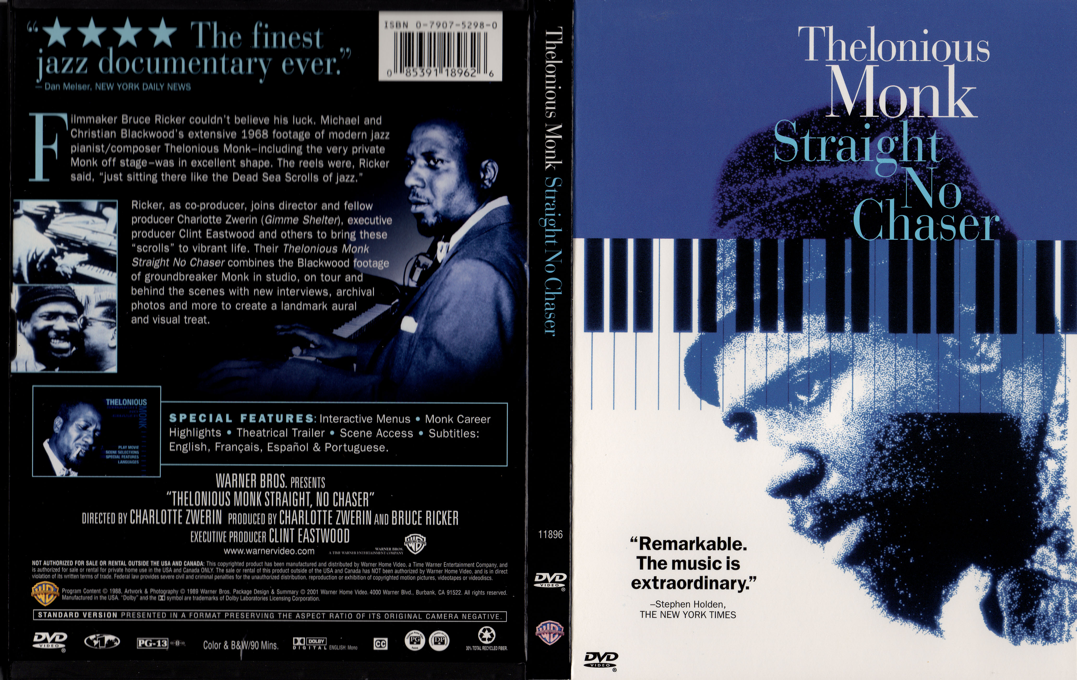 Jaquette DVD Thelonious Monk straight no chaser