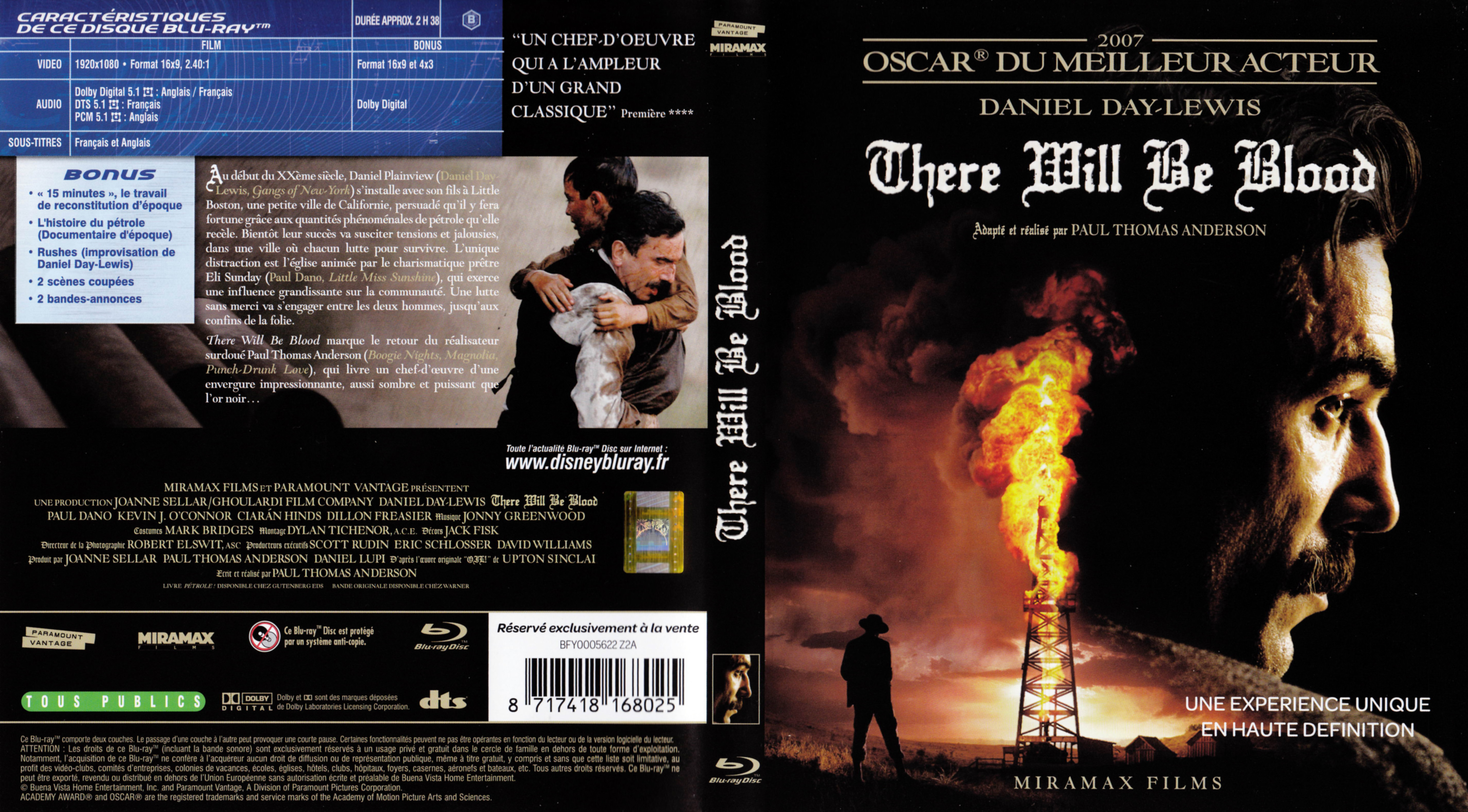Jaquette DVD There will be blood (BLU-RAY)