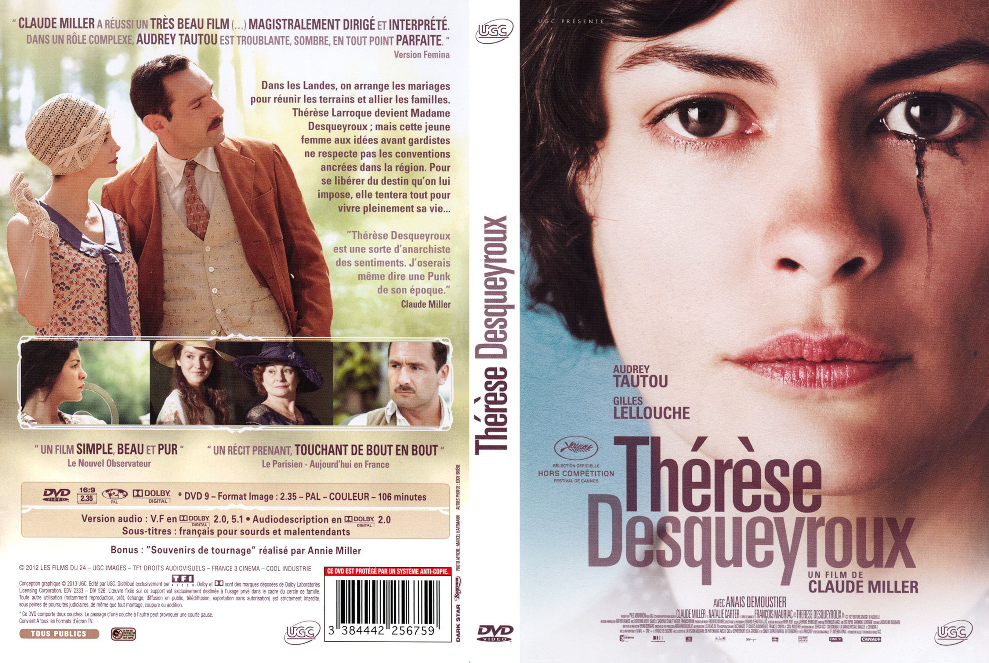 Jaquette DVD Thrse Desqueyroux (2012)