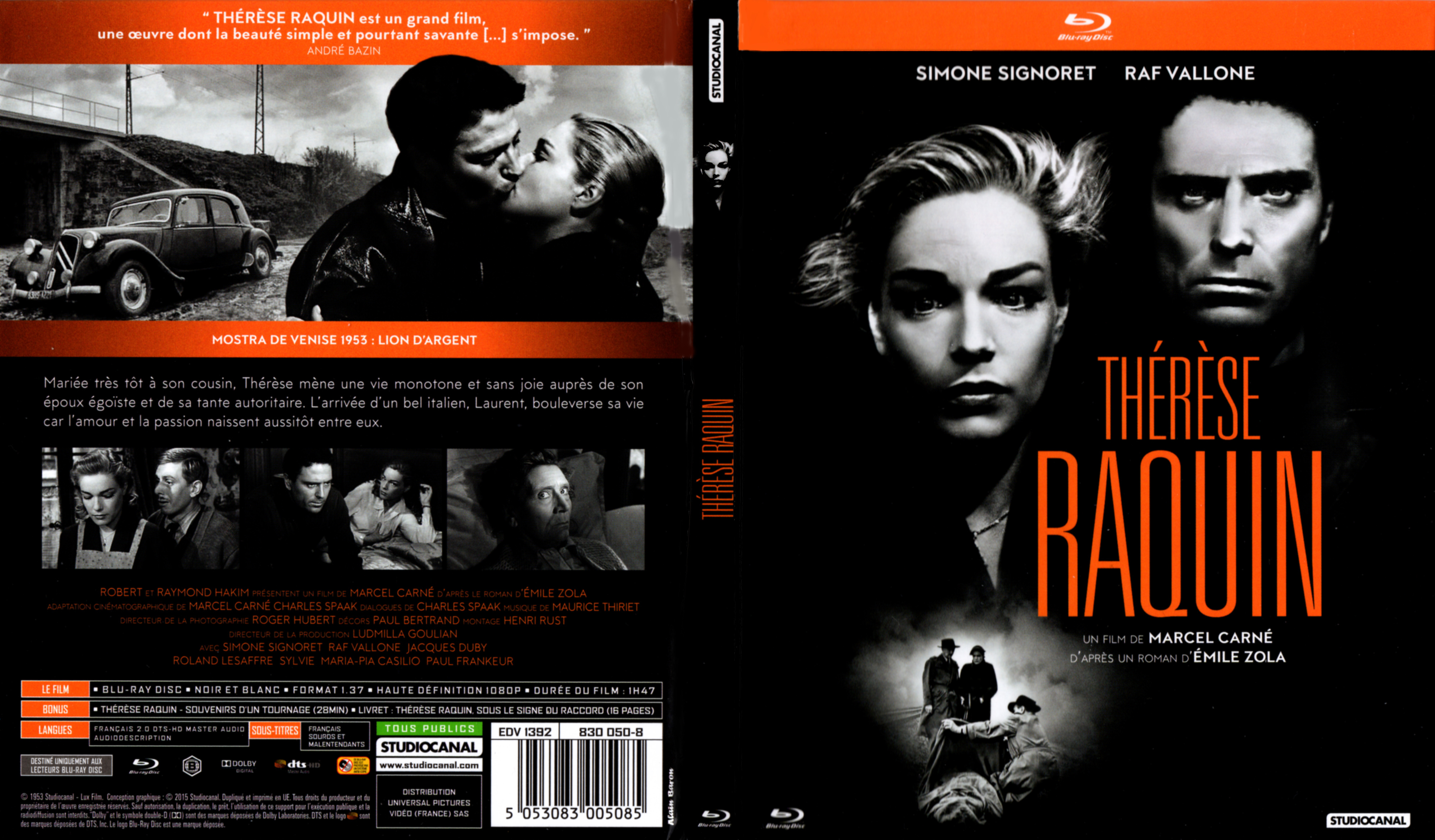 Jaquette DVD Thrse Raquin (BLU-RAY)