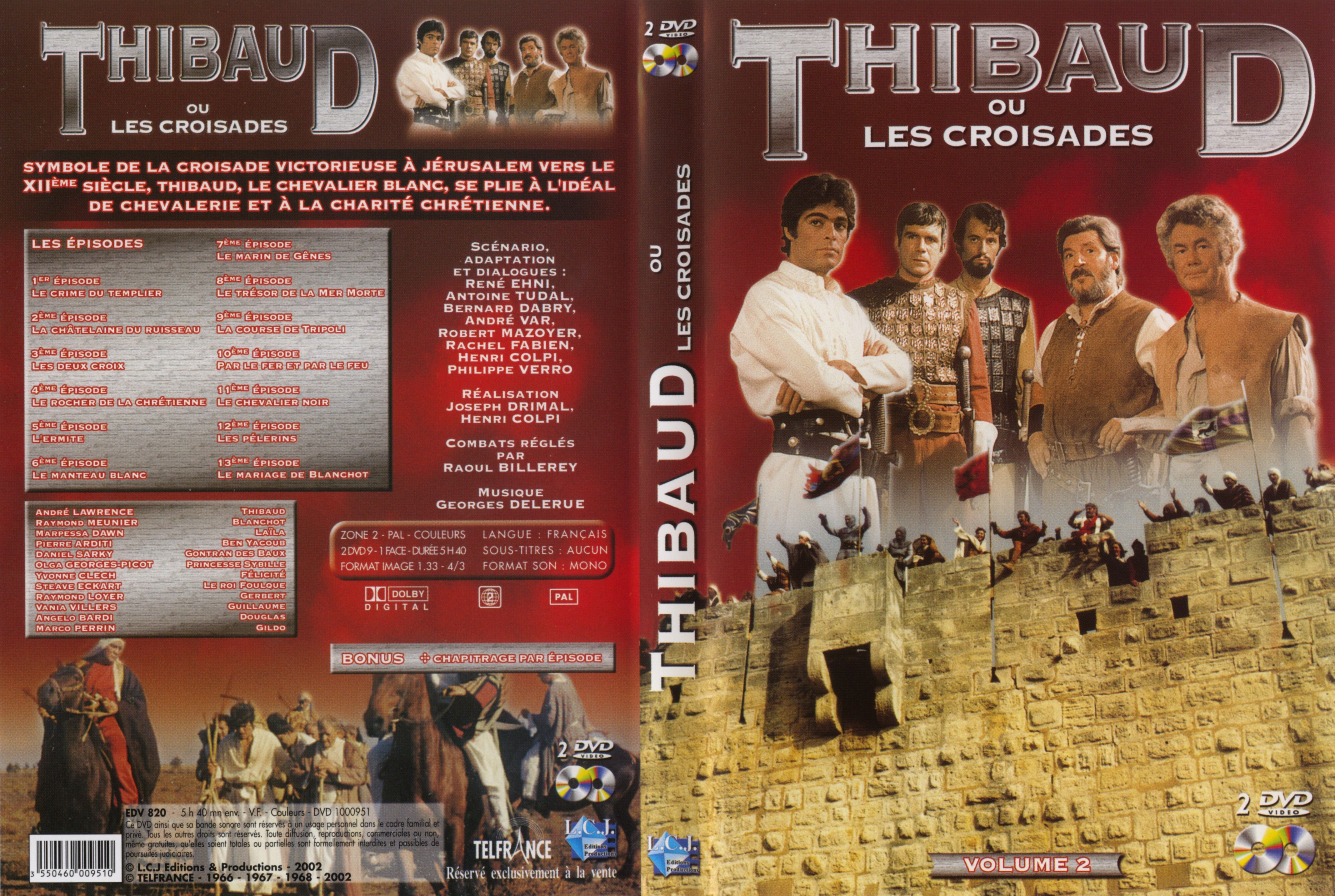 Jaquette DVD Thibaud ou les Croisades vol 2