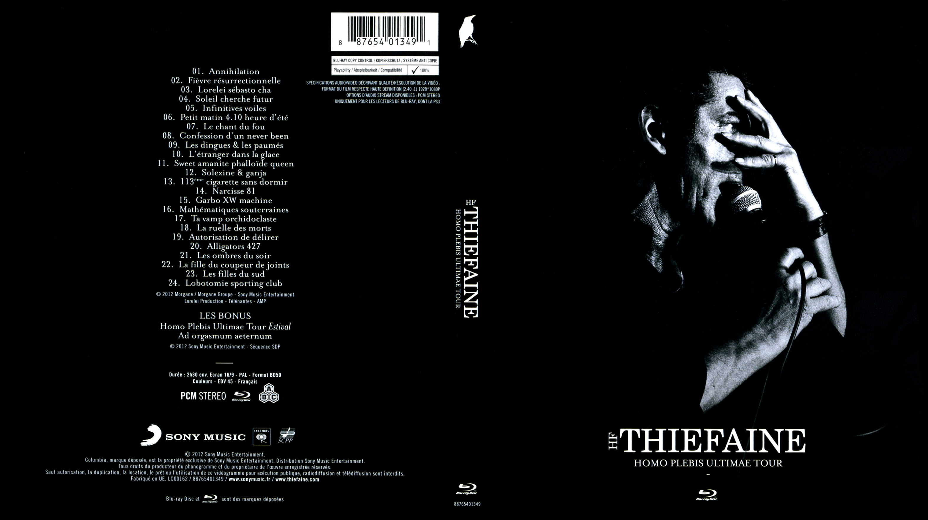 Jaquette DVD Thiefaine - Homo plebis ultimae tour (BLU-RAY)