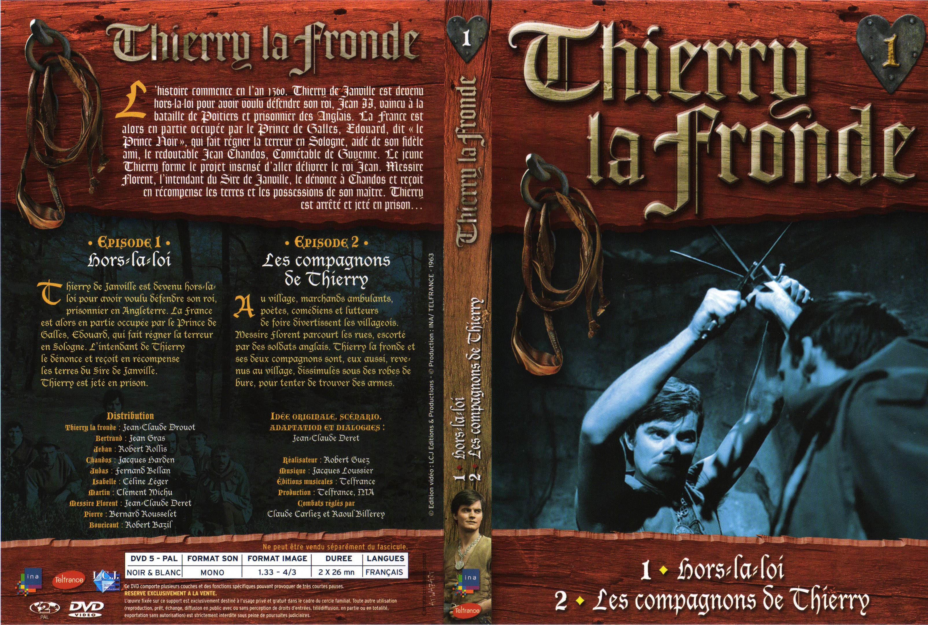 Jaquette DVD Thierry la Fronde vol 01