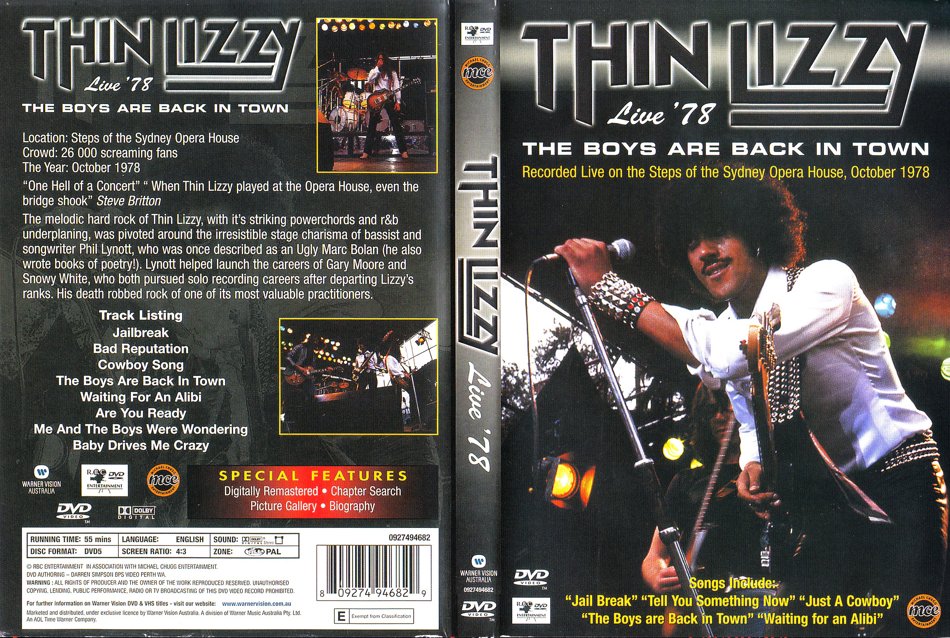 Jaquette DVD Thin Lizzy Live 78 The boys are back in town