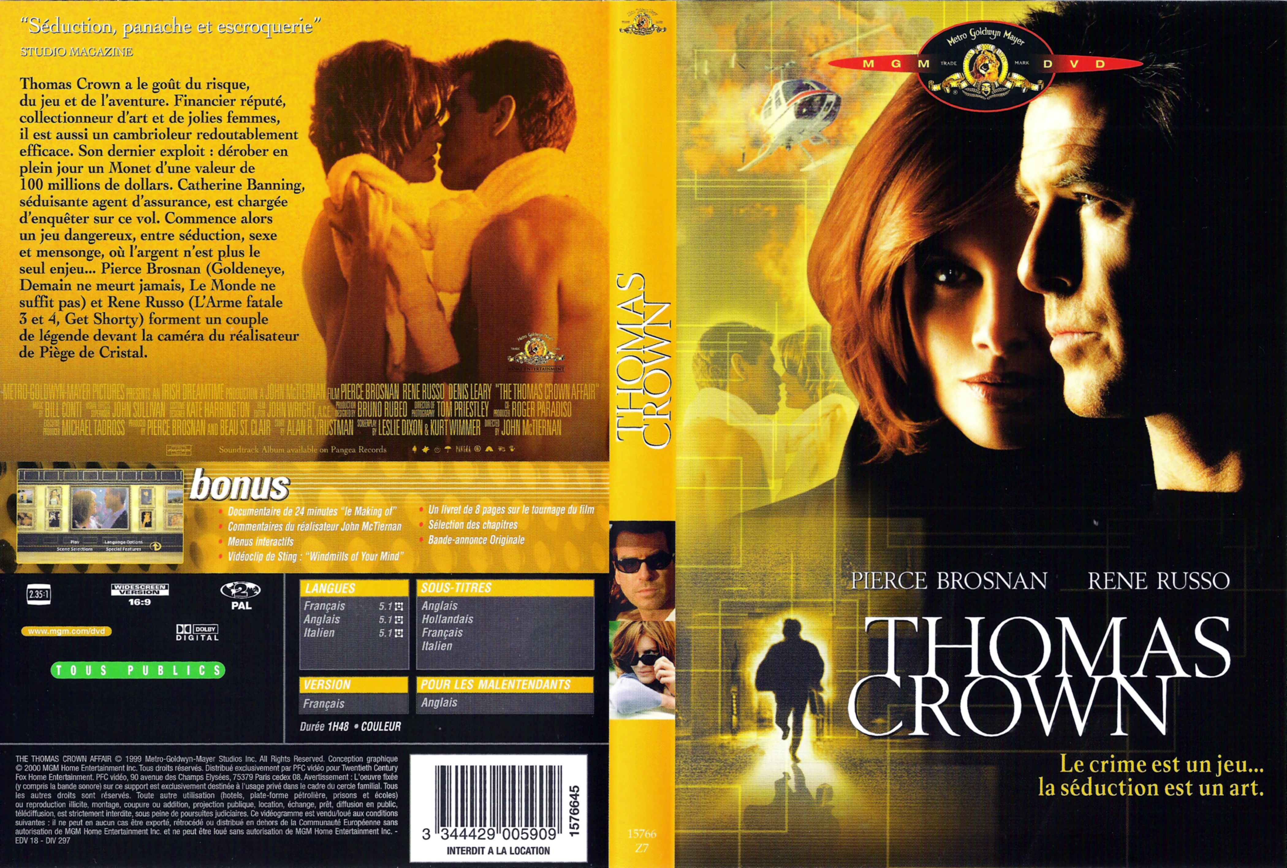 Jaquette DVD Thomas Crown