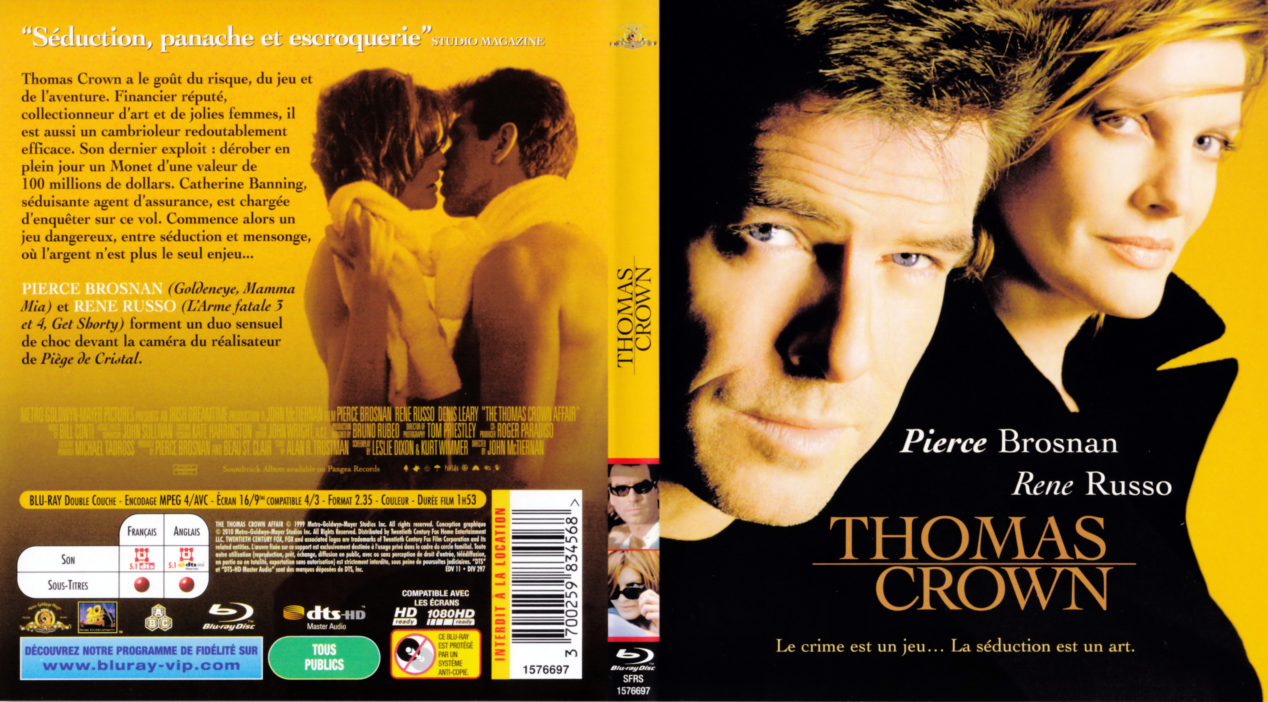 Jaquette DVD Thomas Crown (BLU-RAY)