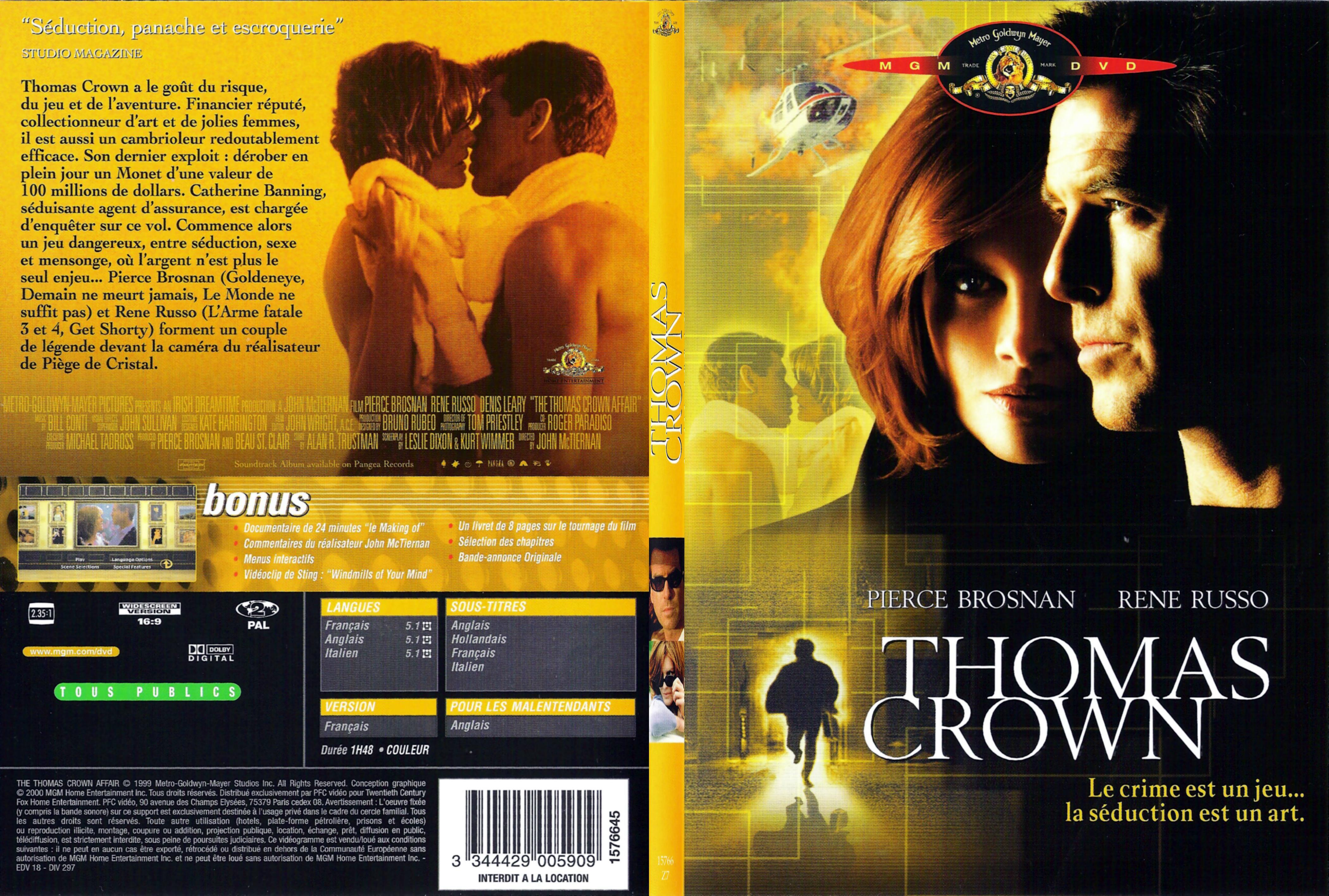 Jaquette DVD Thomas Crown - SLIM