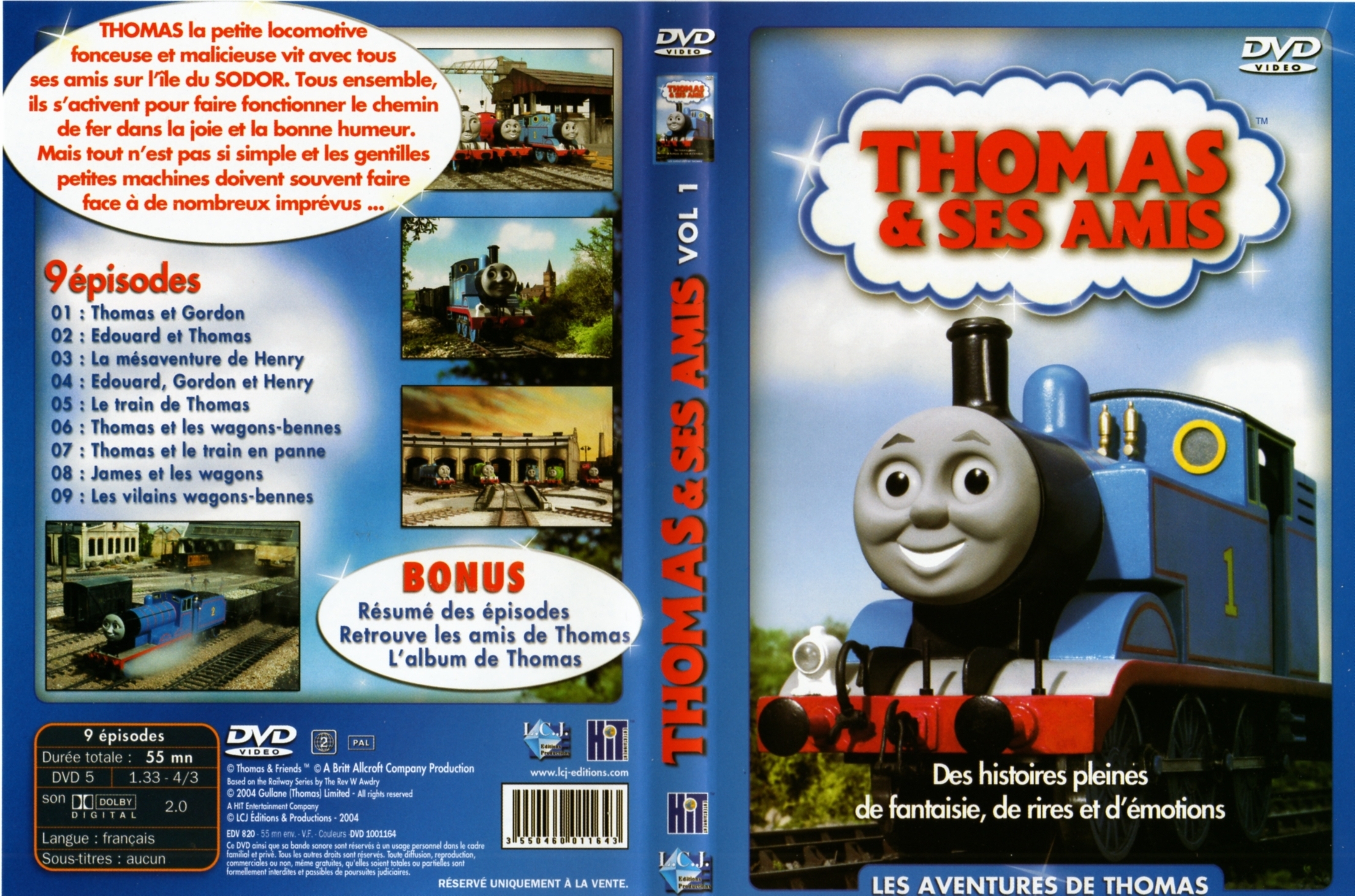 Jaquette DVD Thomas et ses amis vol 01