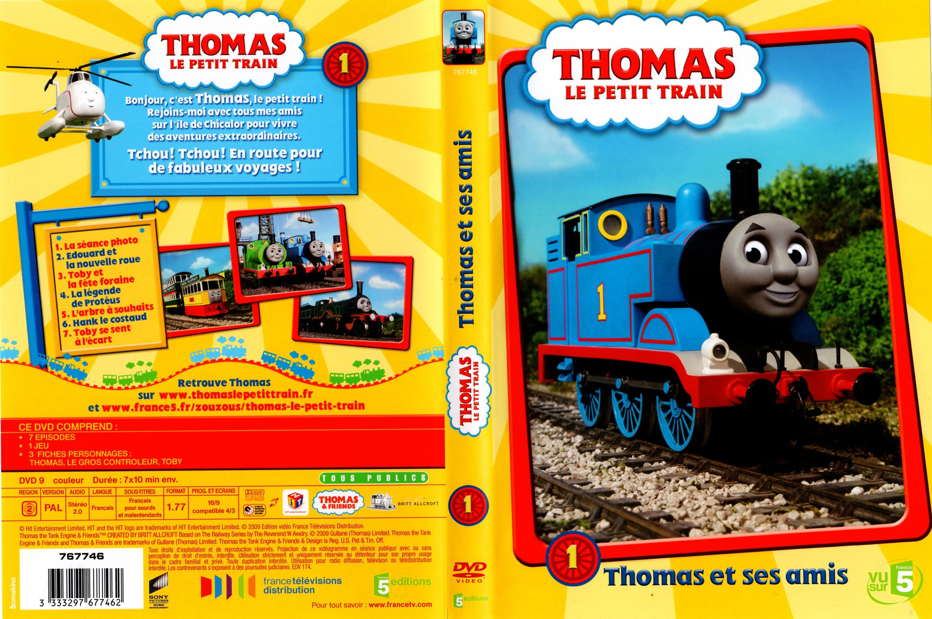 Jaquette DVD Thomas le petit train vol 01 - Thomas et ses amis