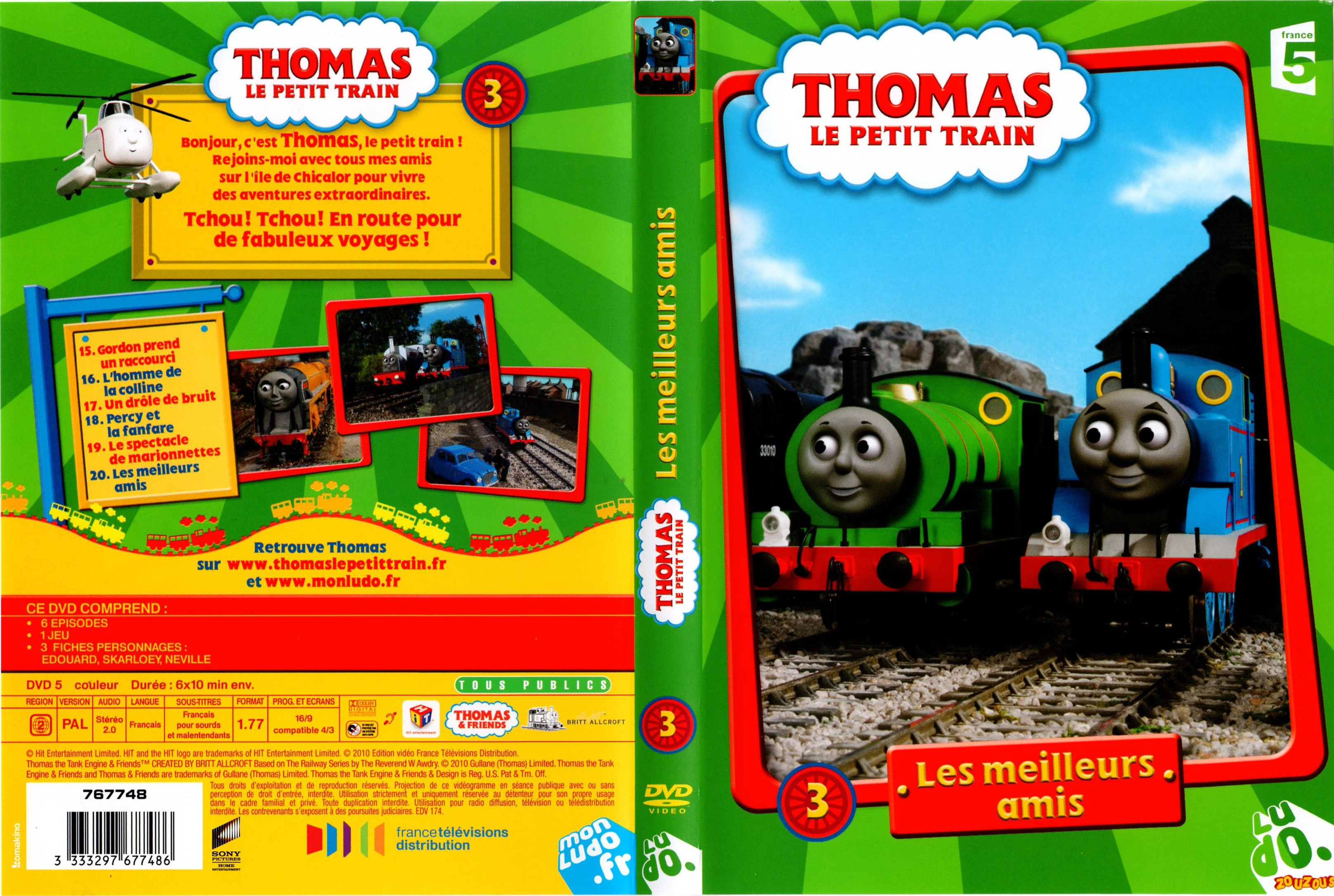 Jaquette DVD Thomas le petit train vol 03 - Les meilleurs amis