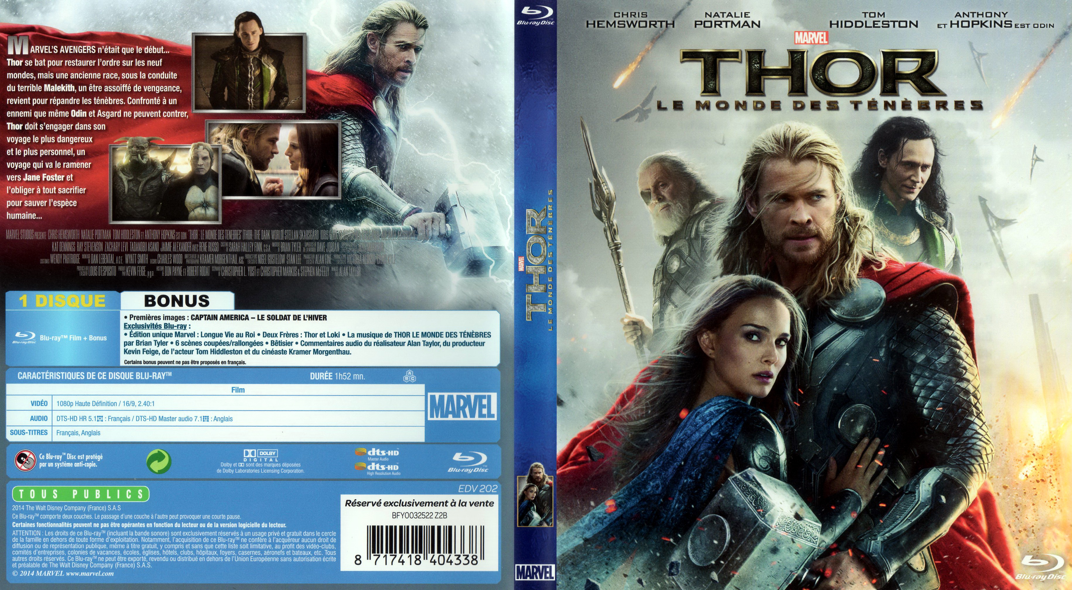 Jaquette DVD Thor : Le Monde des tnbres (BLU-RAY)