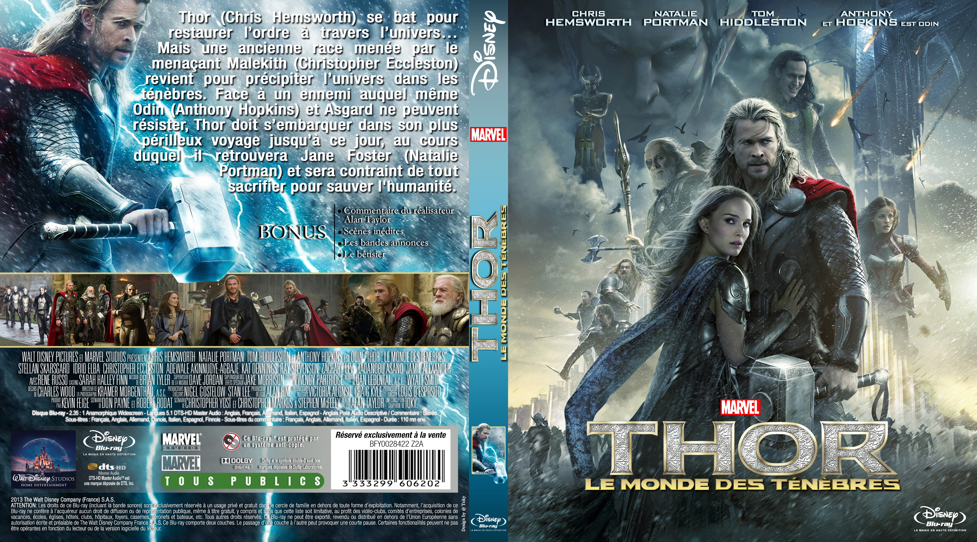 Jaquette DVD Thor : Le Monde des tnbres custom (BLU-RAY)