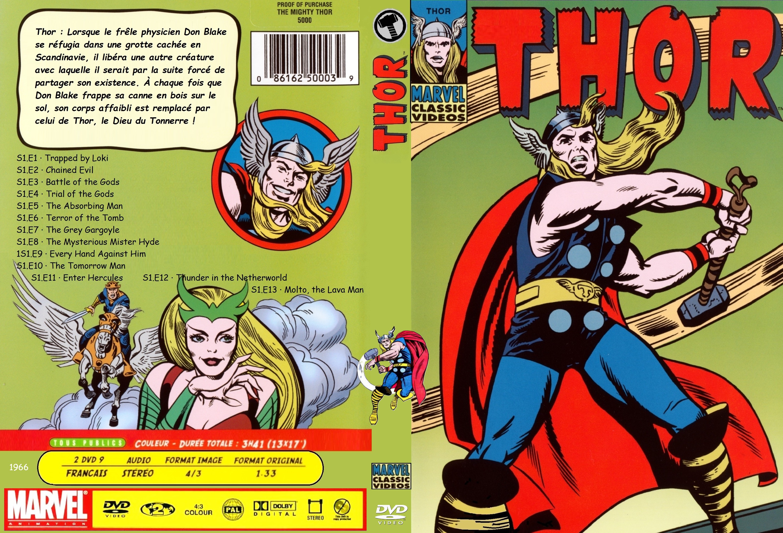 Jaquette DVD Thor DA 1966 custom 