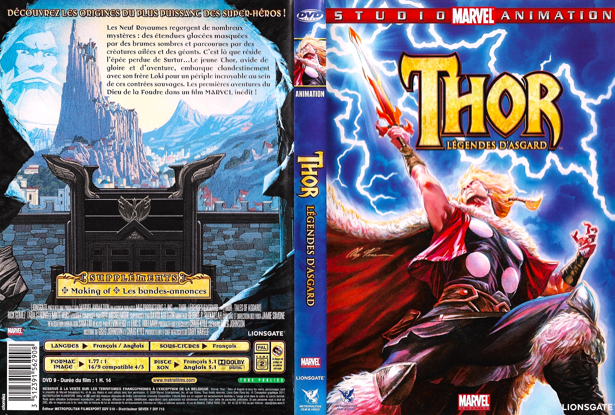 Jaquette DVD Thor Lgendes d