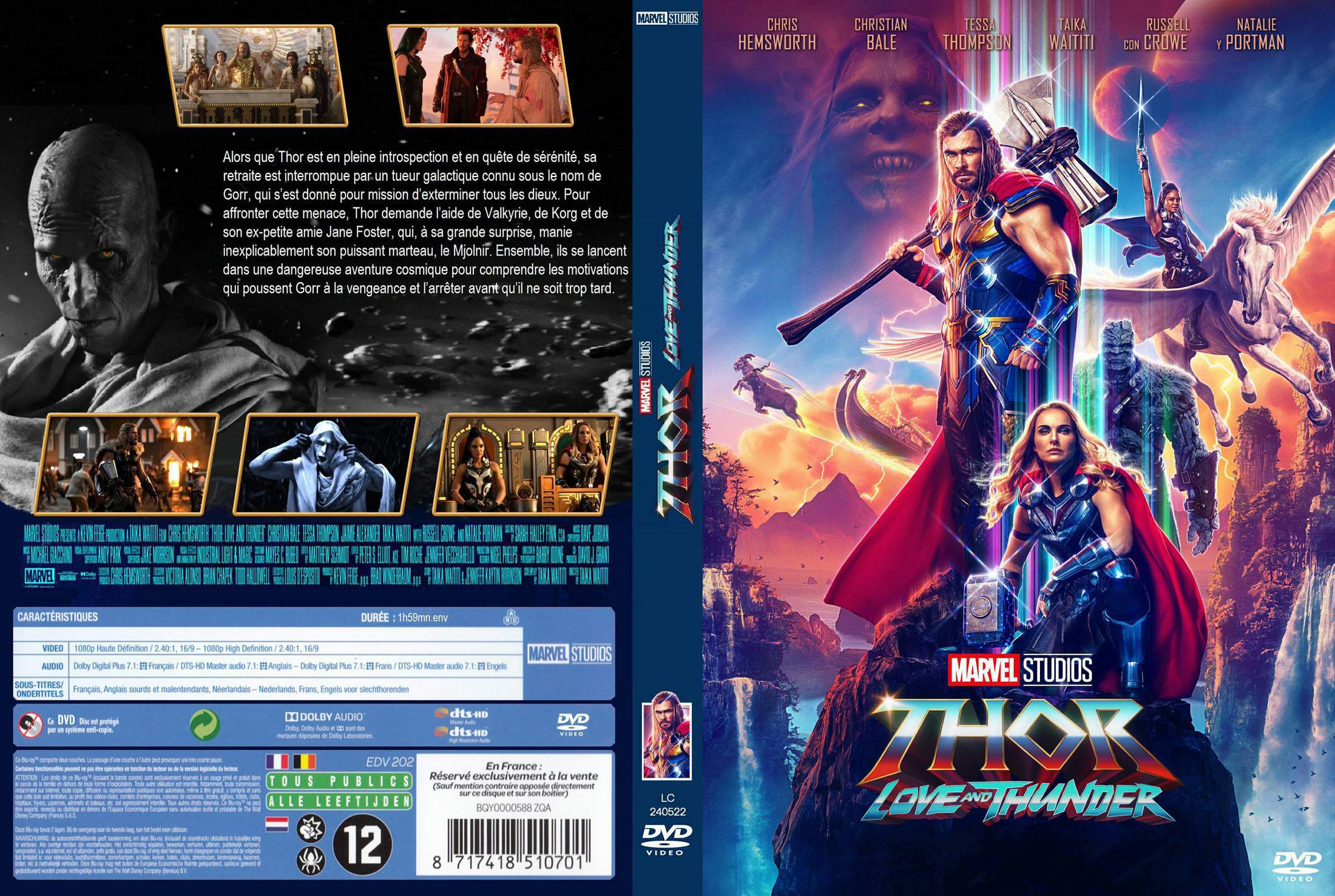 Jaquette DVD Thor Love and Thunder custom
