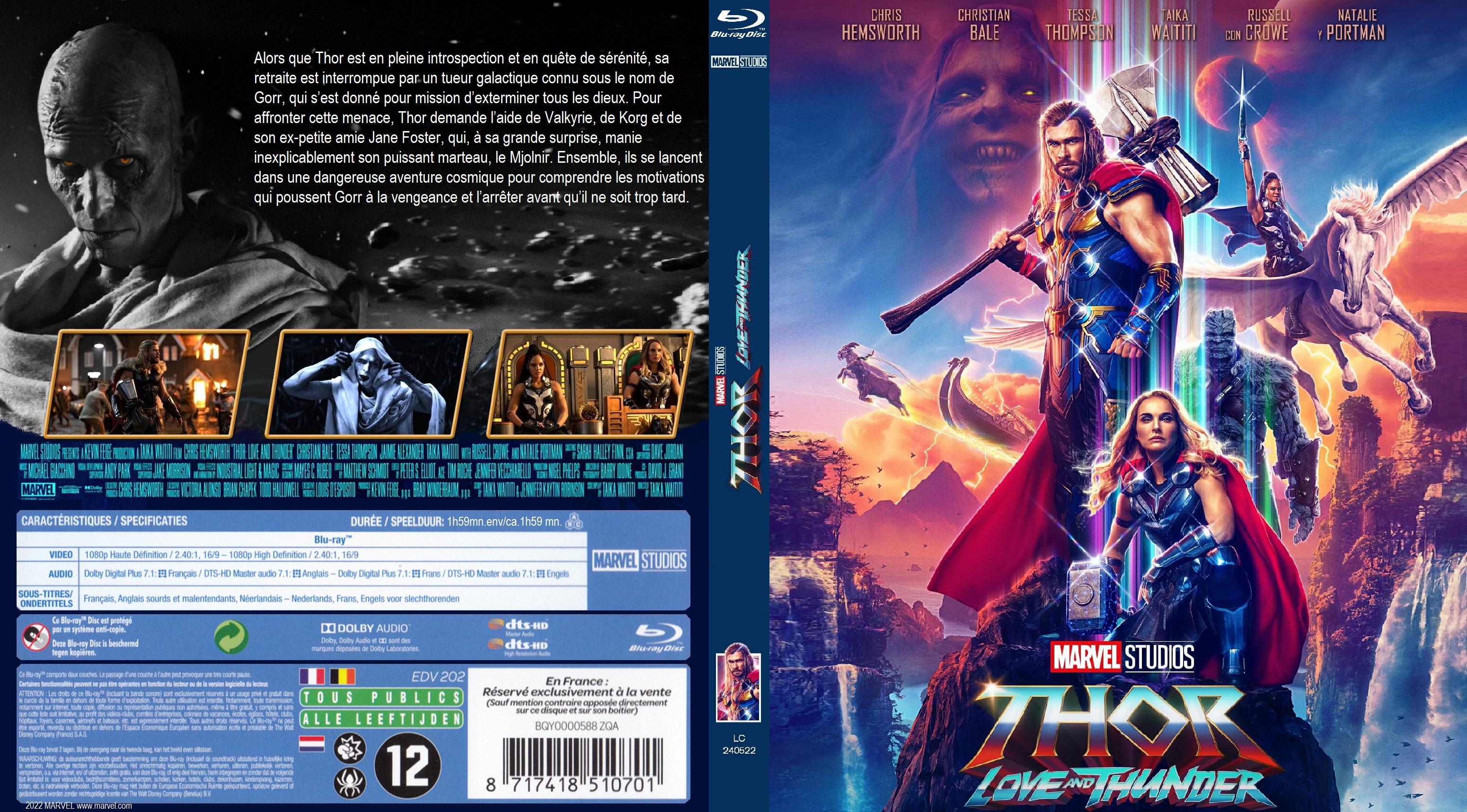 Jaquette DVD Thor Love and Thunder custom (BLU-RAY)